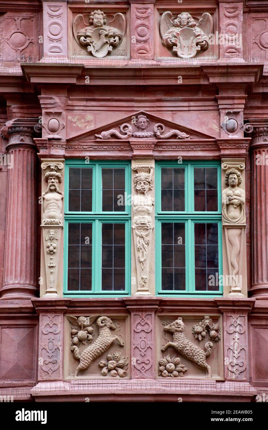 Fassade des Haus zum Ritter aus dem 16. Jahrhundert Stock Photo
