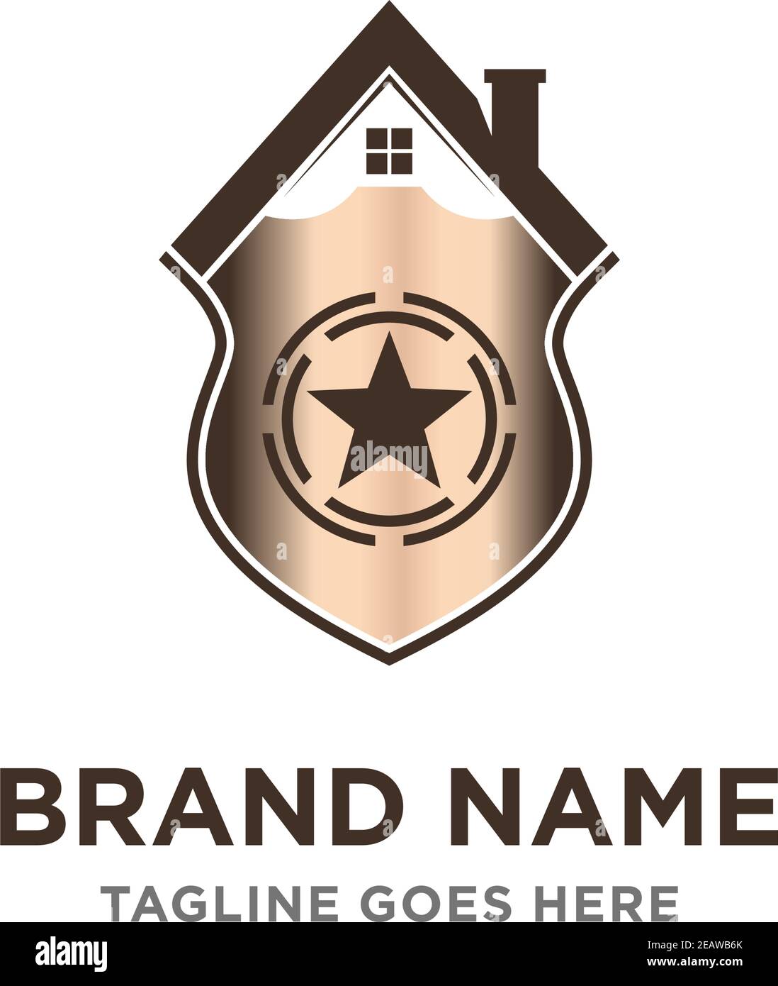 home shield logo your company Stock Vector