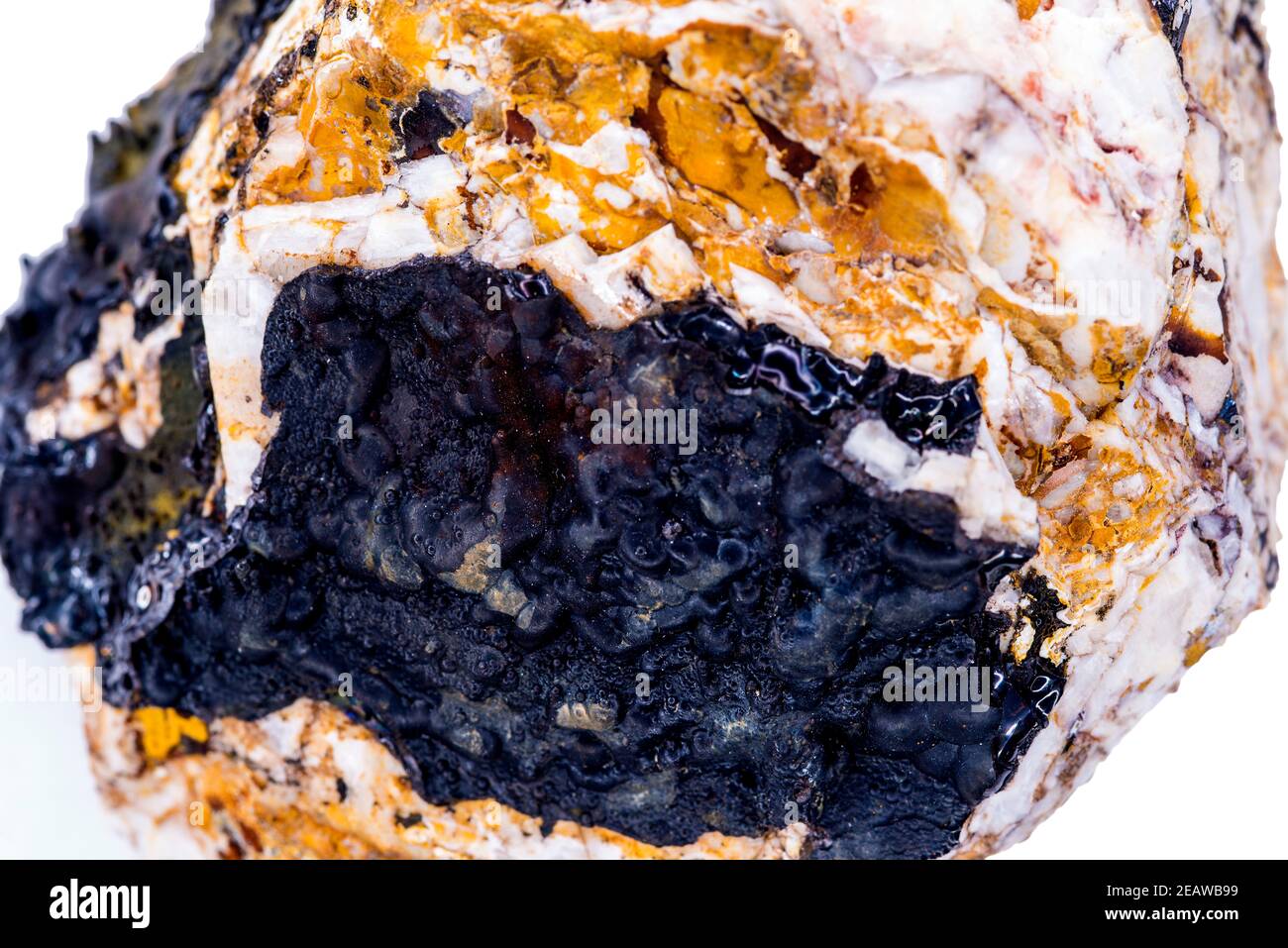 Limonite with Baryte and Goethite Stock Photo