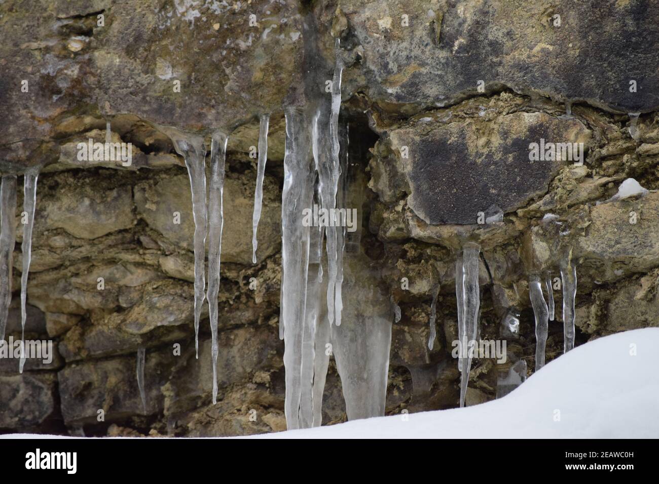 Icicles appear to be hanging in a stalactite Cave Stock Photo - Alamy