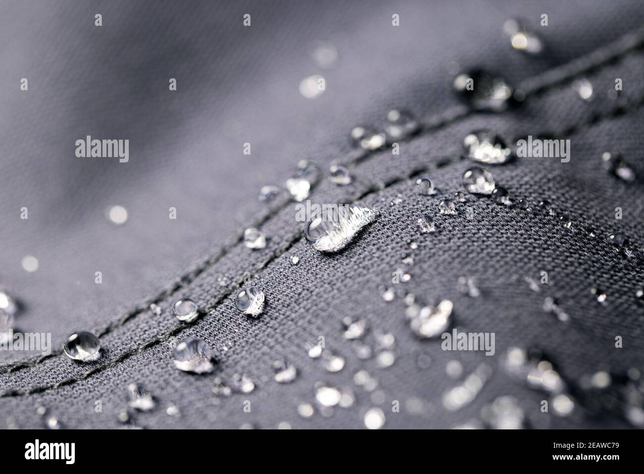 Waterproof Fabric Closeup Of Water Resistant Textile With Water Drops Stock Photo Alamy