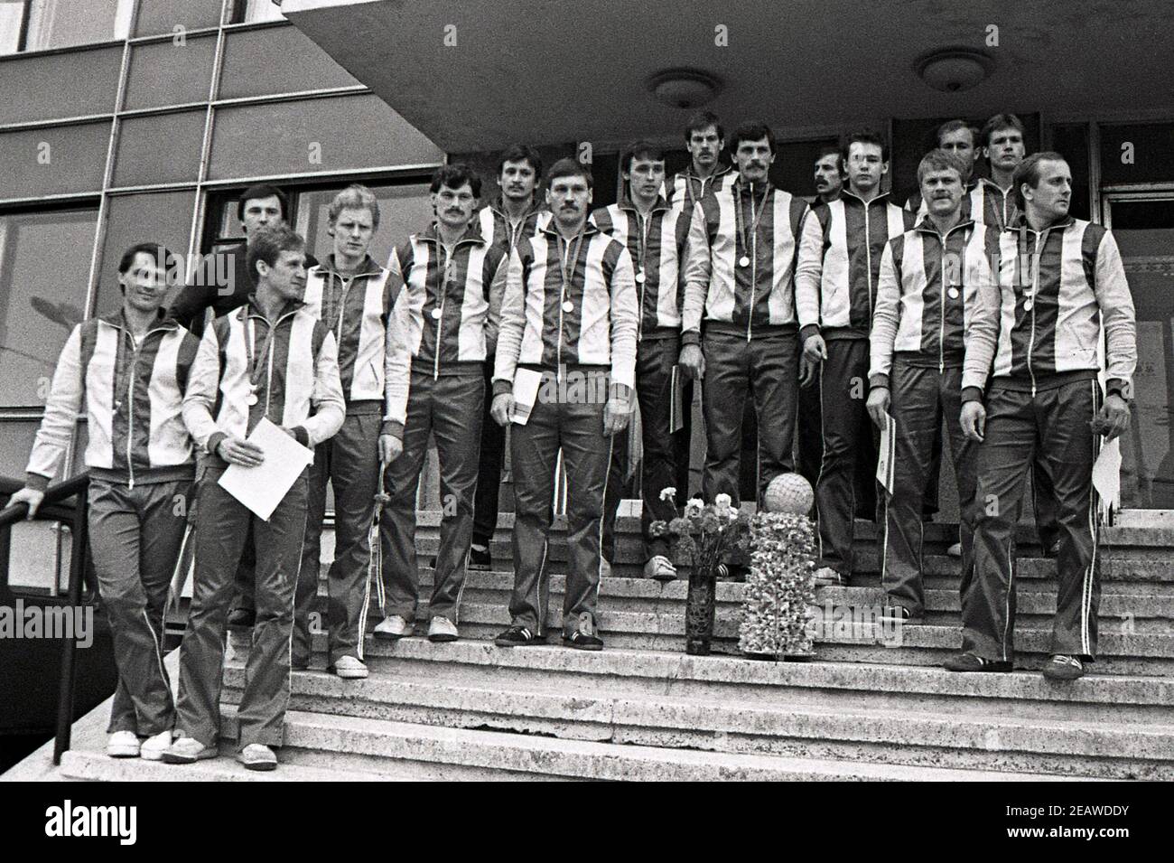 1985-06-09. Granitas Kaunas is a team handball club from Kaunas, Lithuania. Stock Photo