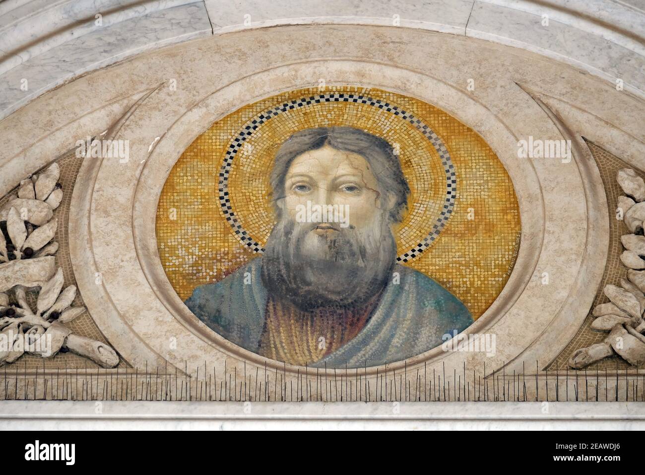 Saint Andrew the Apostle, mosaic in the basilica of Saint Paul Outside the  Walls, Rome, Italy Stock Photo - Alamy