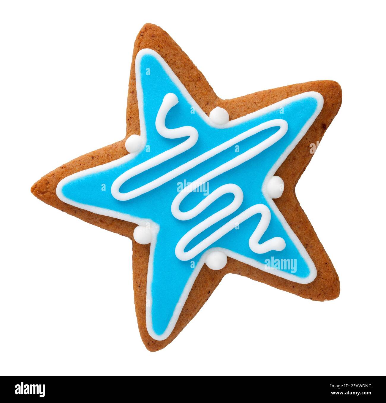 Gingerbread In Shape Of Star Isolated Stock Photo