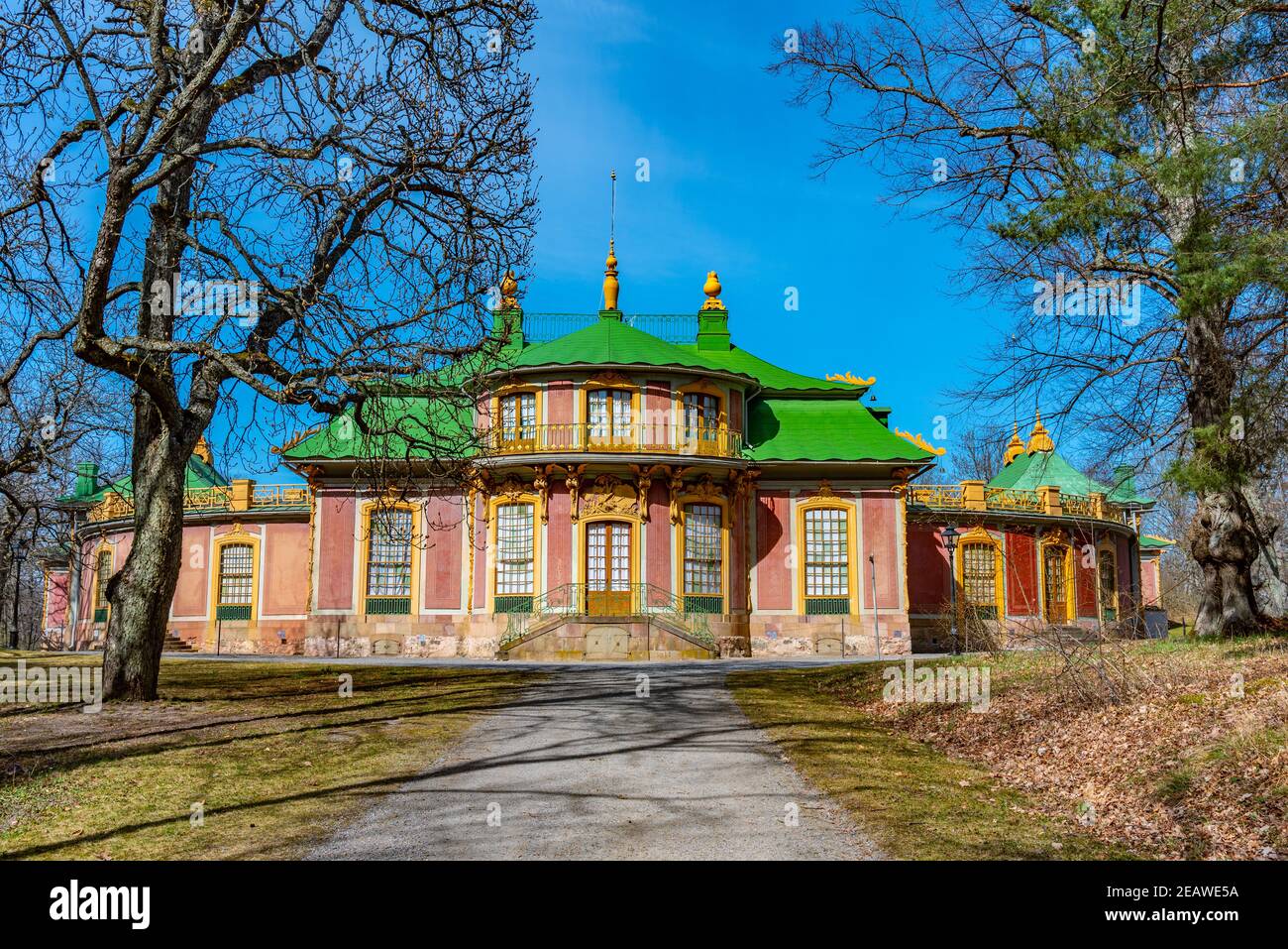 The Chinese Pavilion at the Drottningholm Palace in Sweden Stock Photo