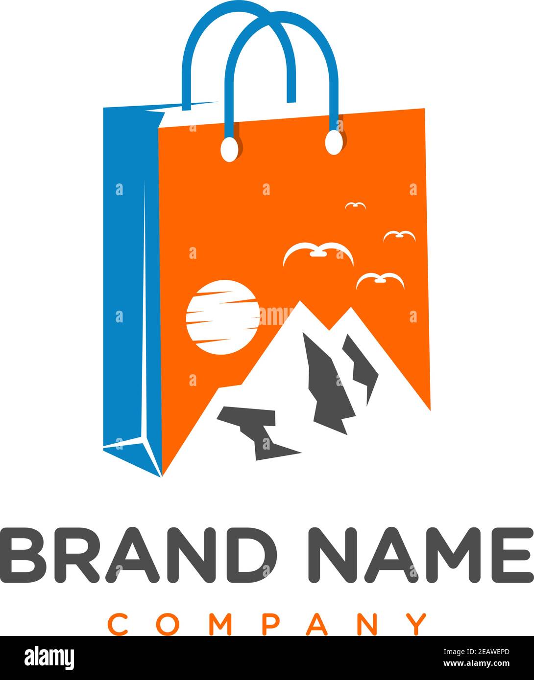 mountain equipment shopping logo design Stock Vector Image & Art Alamy