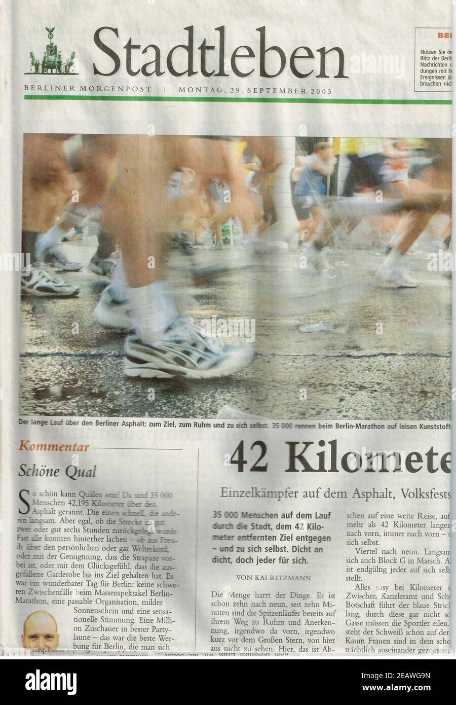 Berlin, Marathon, Berlin, Germany, 2003 Stock Photo Alamy