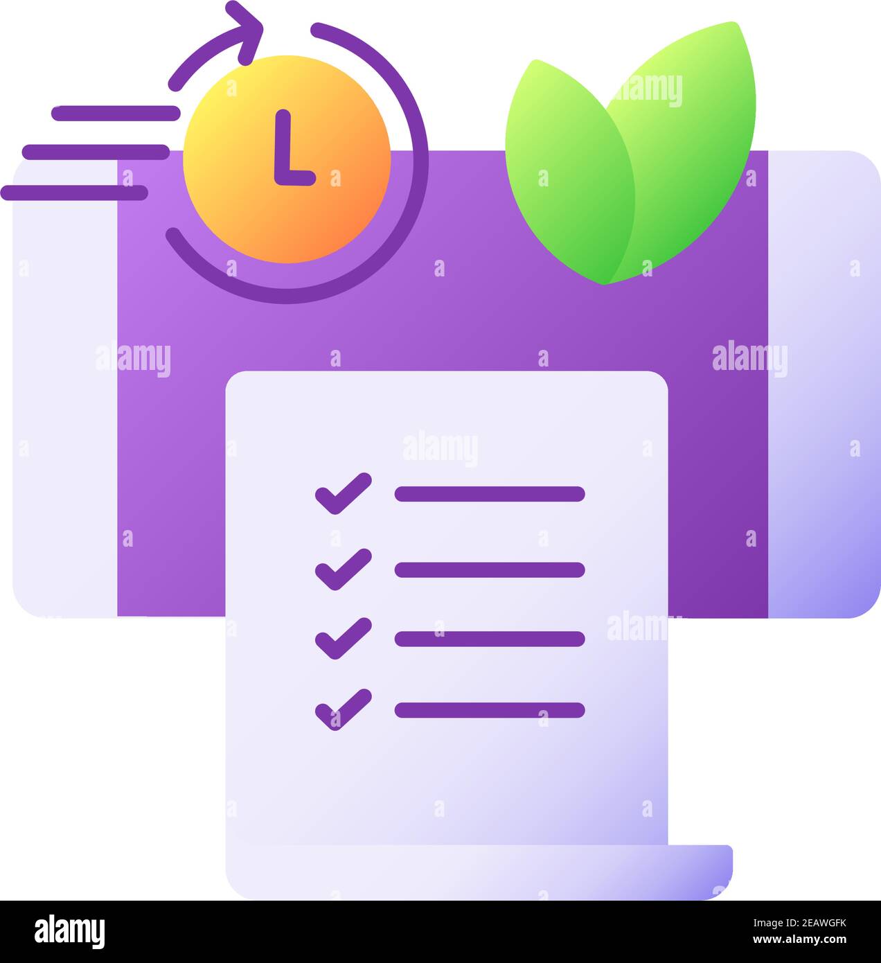Paperless statements vector flat color icon Stock Vector Image & Art