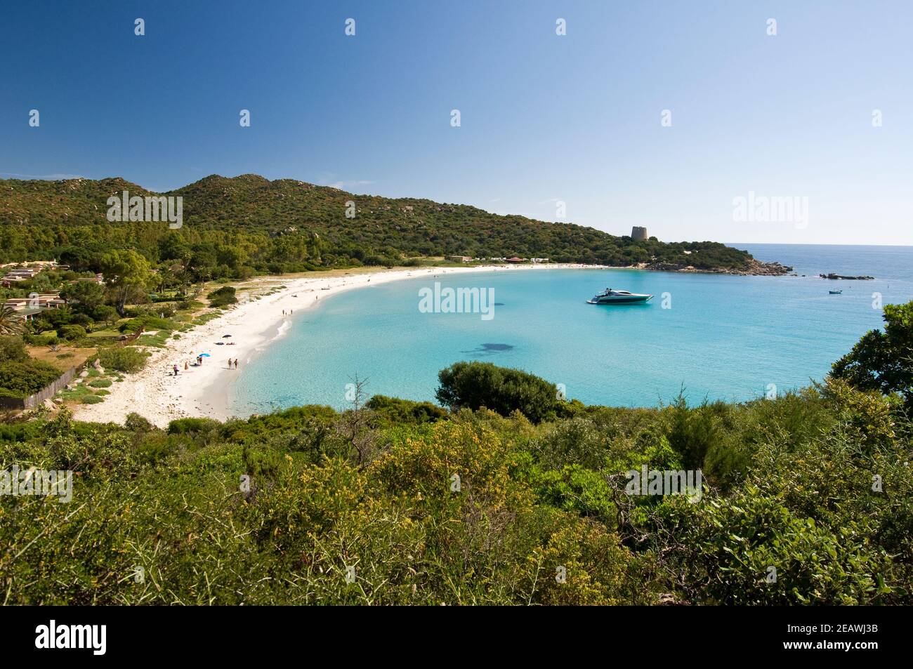 Cala Pira beach, Castiadas, Cagliari district, Sardinia, Italy, Europe Stock Photo