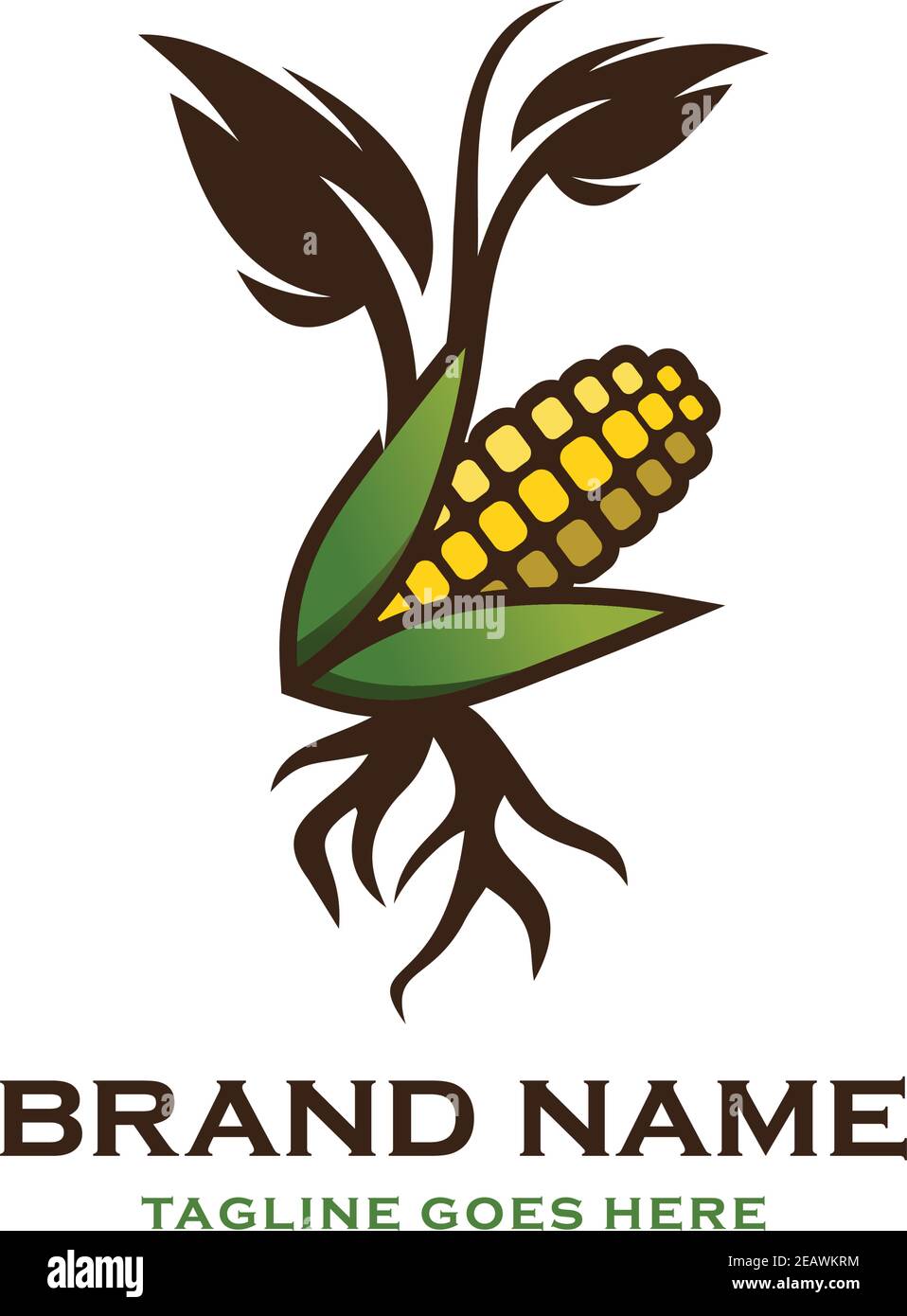 corn shoot logo your company Stock Vector