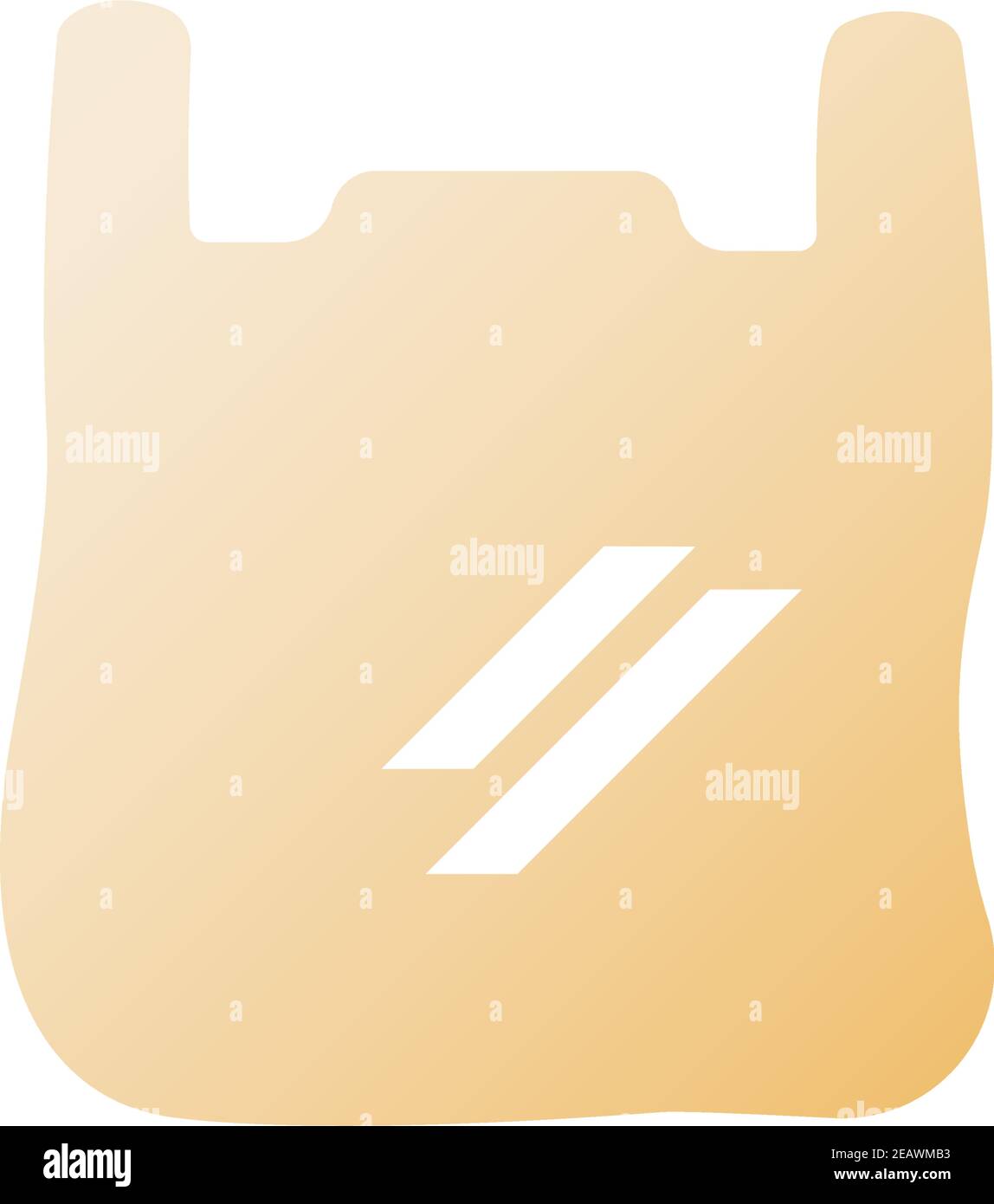 Plastic bag vector flat color icon Stock Vector