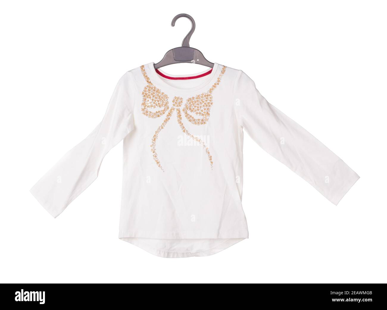 Childrens cotton blouse. Isolated on the white background. Stock Photo