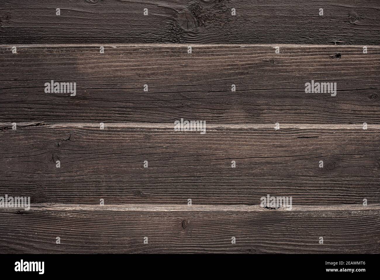 Wooden background, empty surface. old boards are dark brown. Wooden photophone in a rustic style Stock Photo