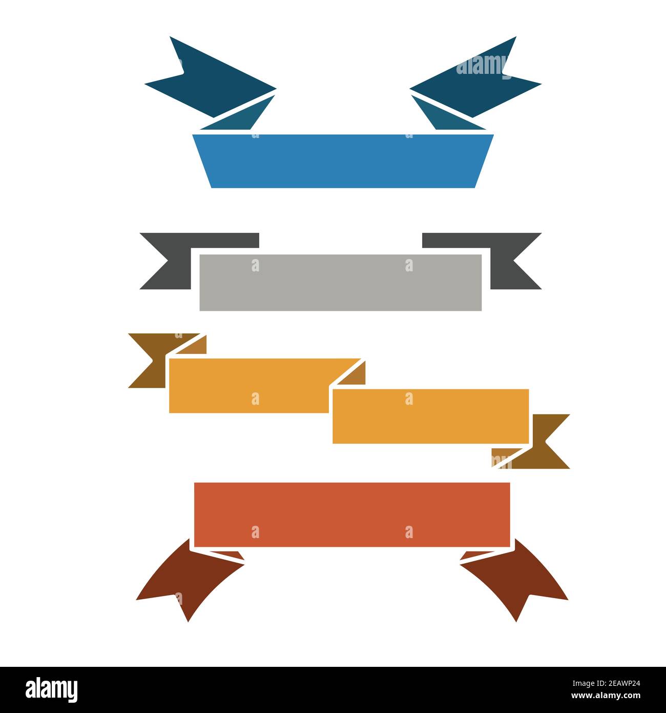Vintage Styled Ribbons Collection set. Vector illustration Stock Vector