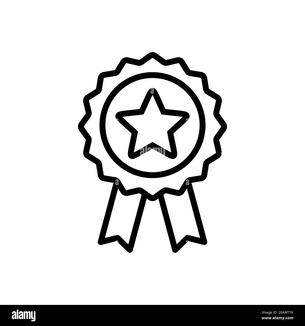 Ribbon award best seller icon. Bestseller tag sale label, badge, medal