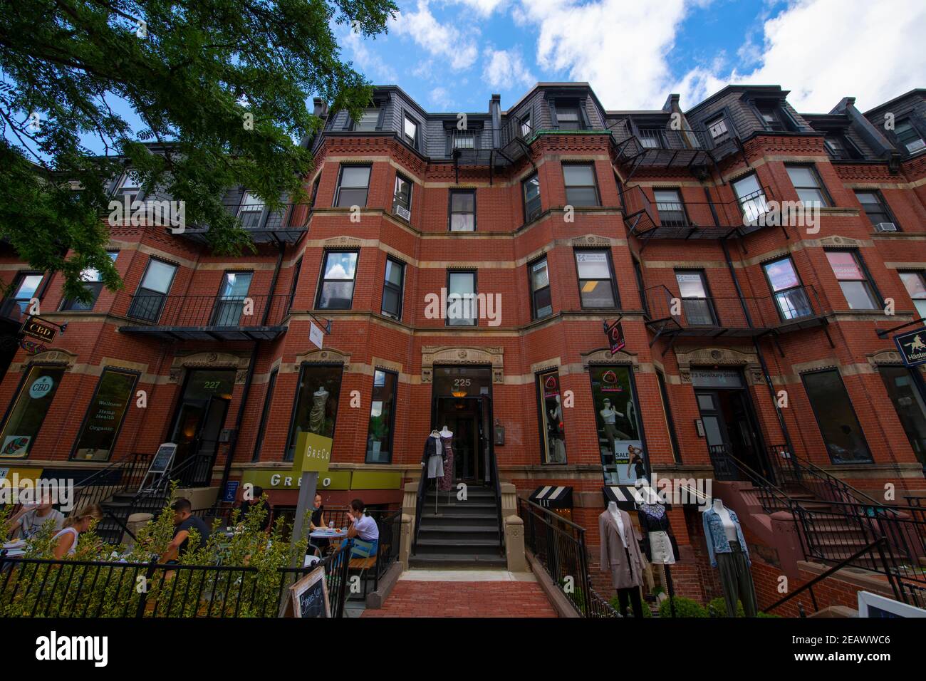 Historic restaurant GreCo on 225 Newbury Street in Back Bay, Boston