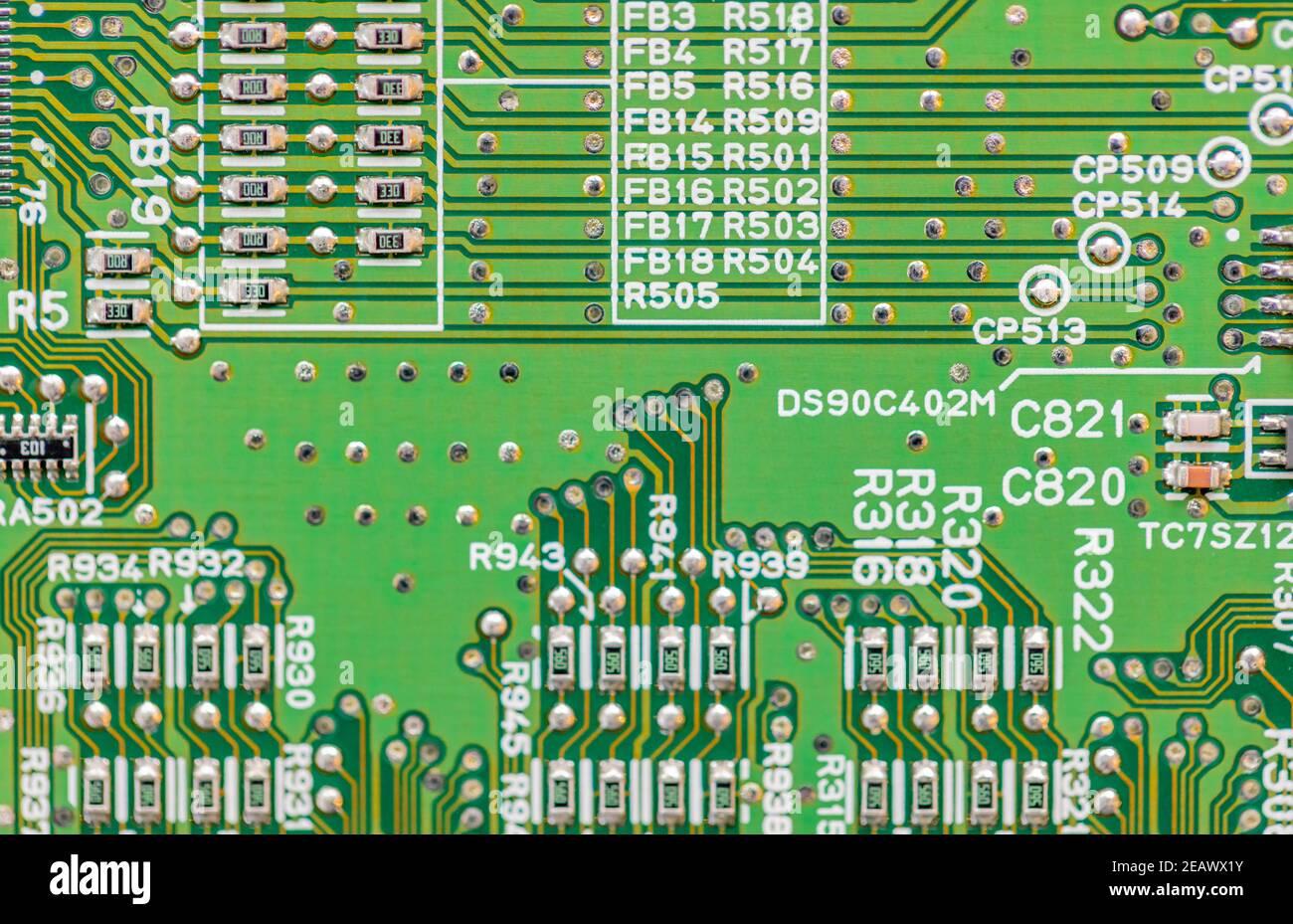 Green printed circuit board hi-res stock photography and images - Alamy