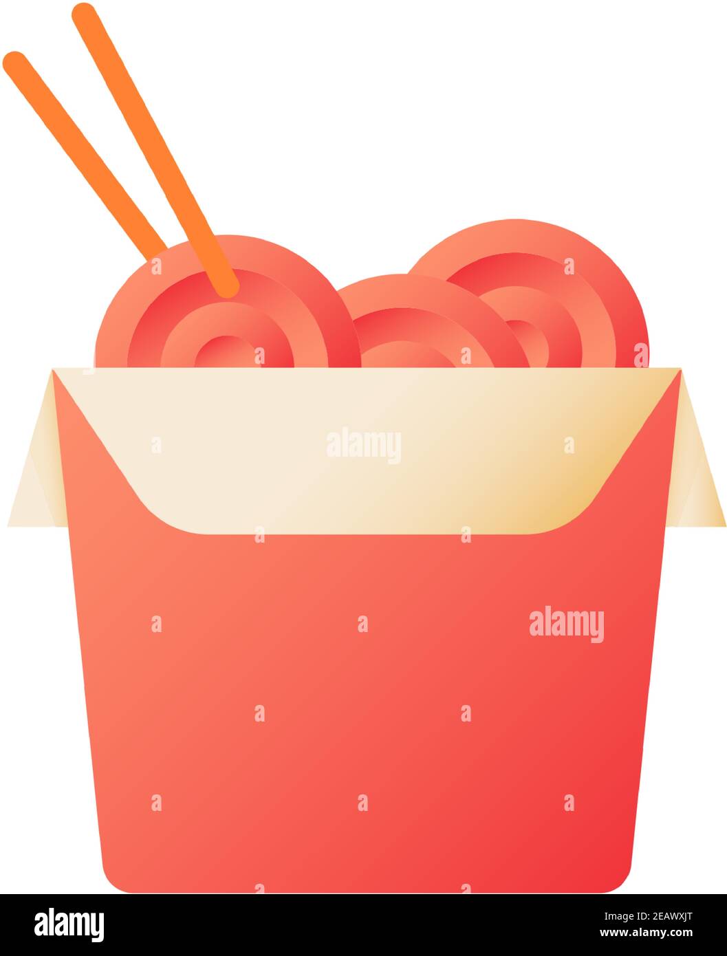 Wok box vector flat color icon Stock Vector Image & Art - Alamy