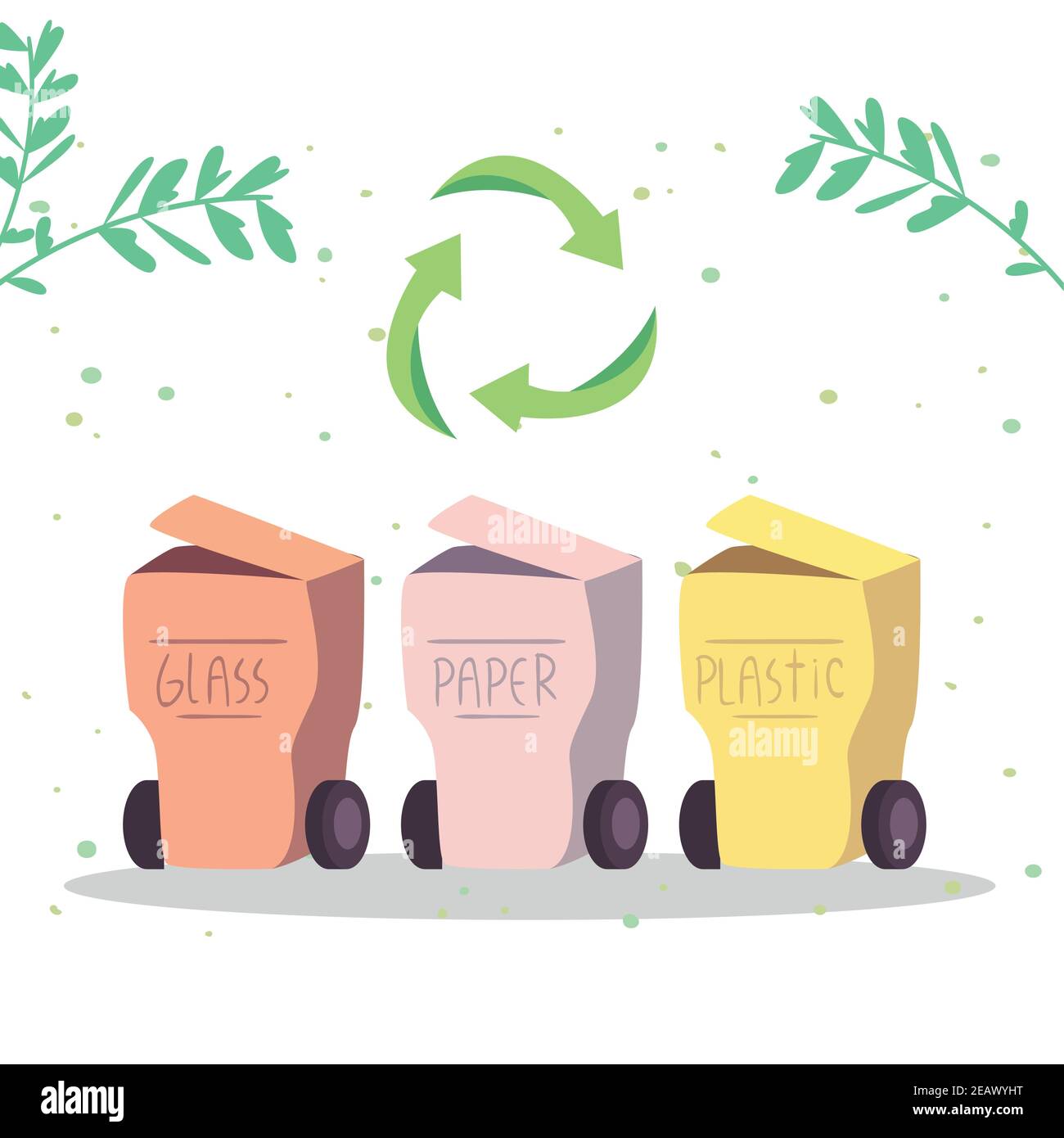 Plastic trashes Stock Vector Images - Alamy