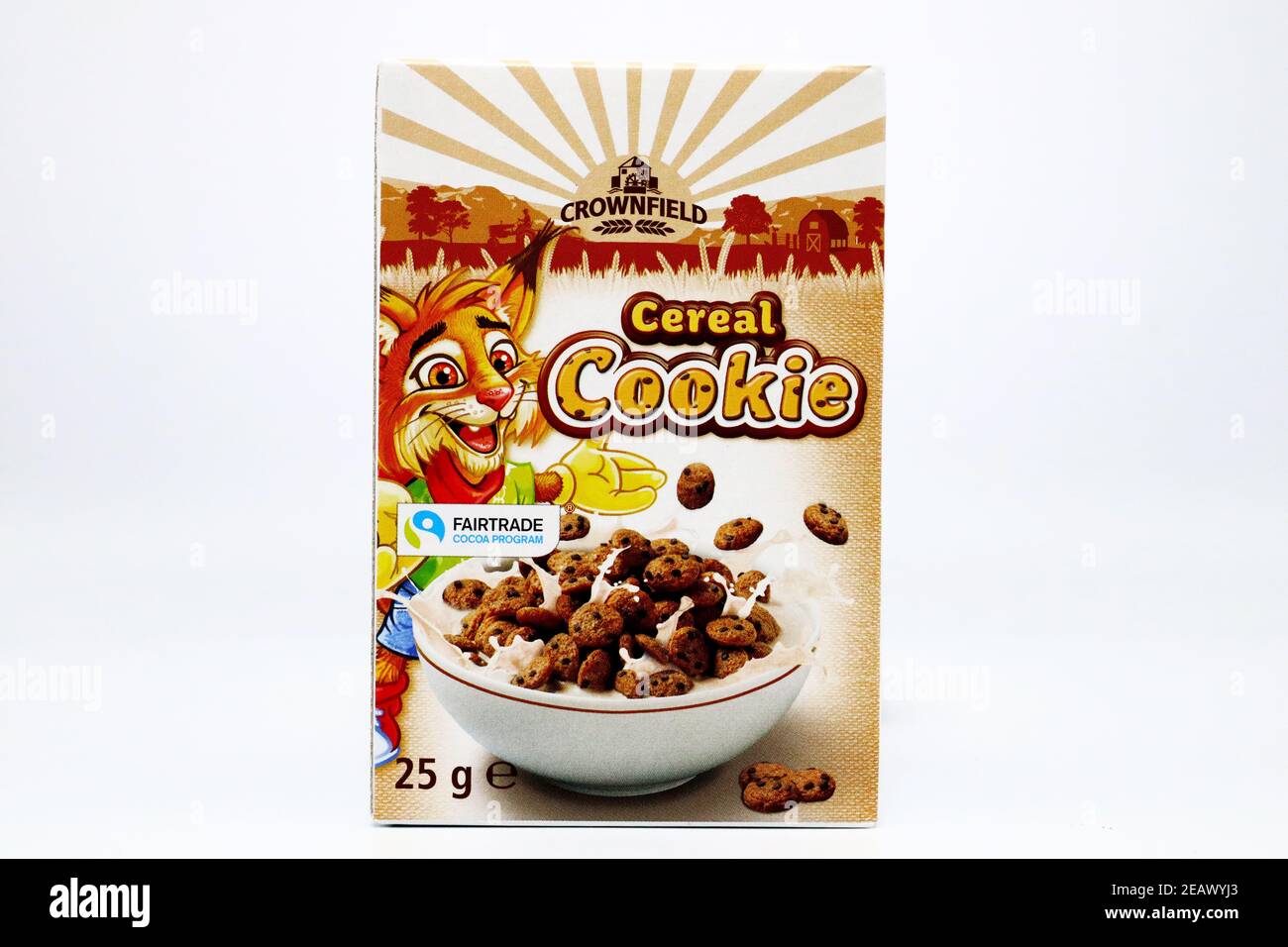 CROWNFIELD Cereals sold by LIDL Supermarket chain Stock Photo
