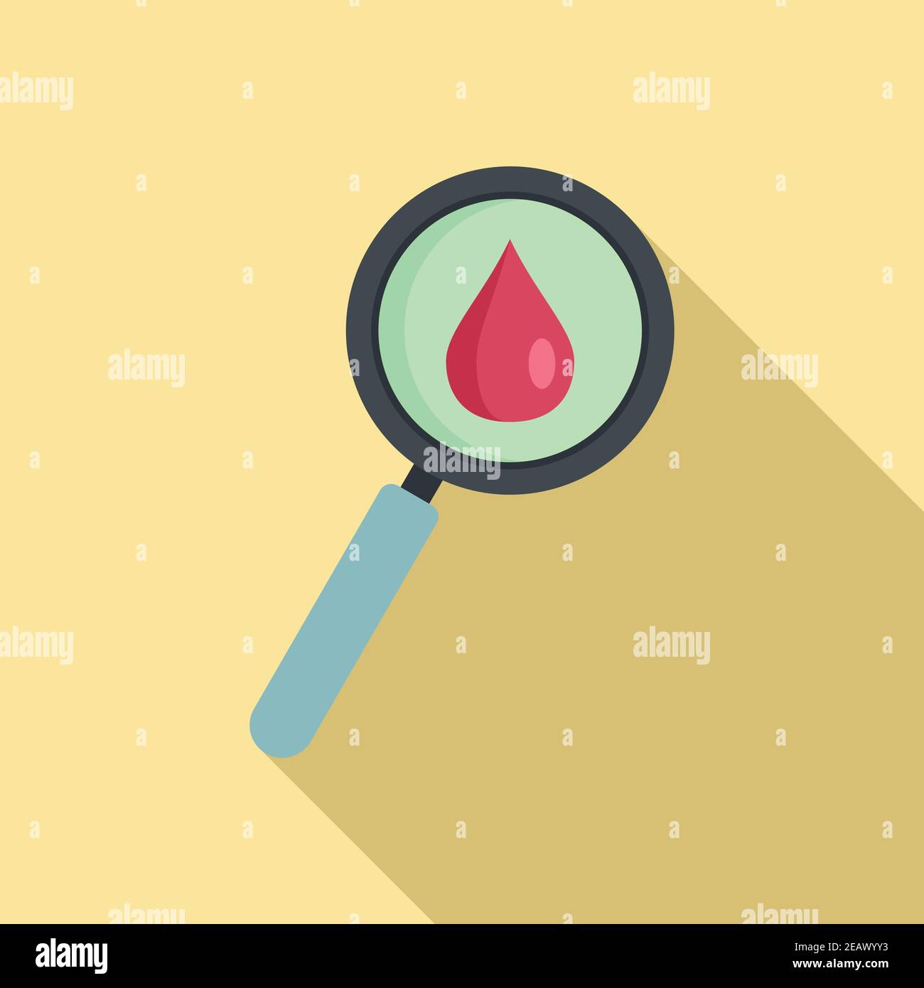 Wine drop magnifier icon, flat style Stock Vector Image & Art - Alamy