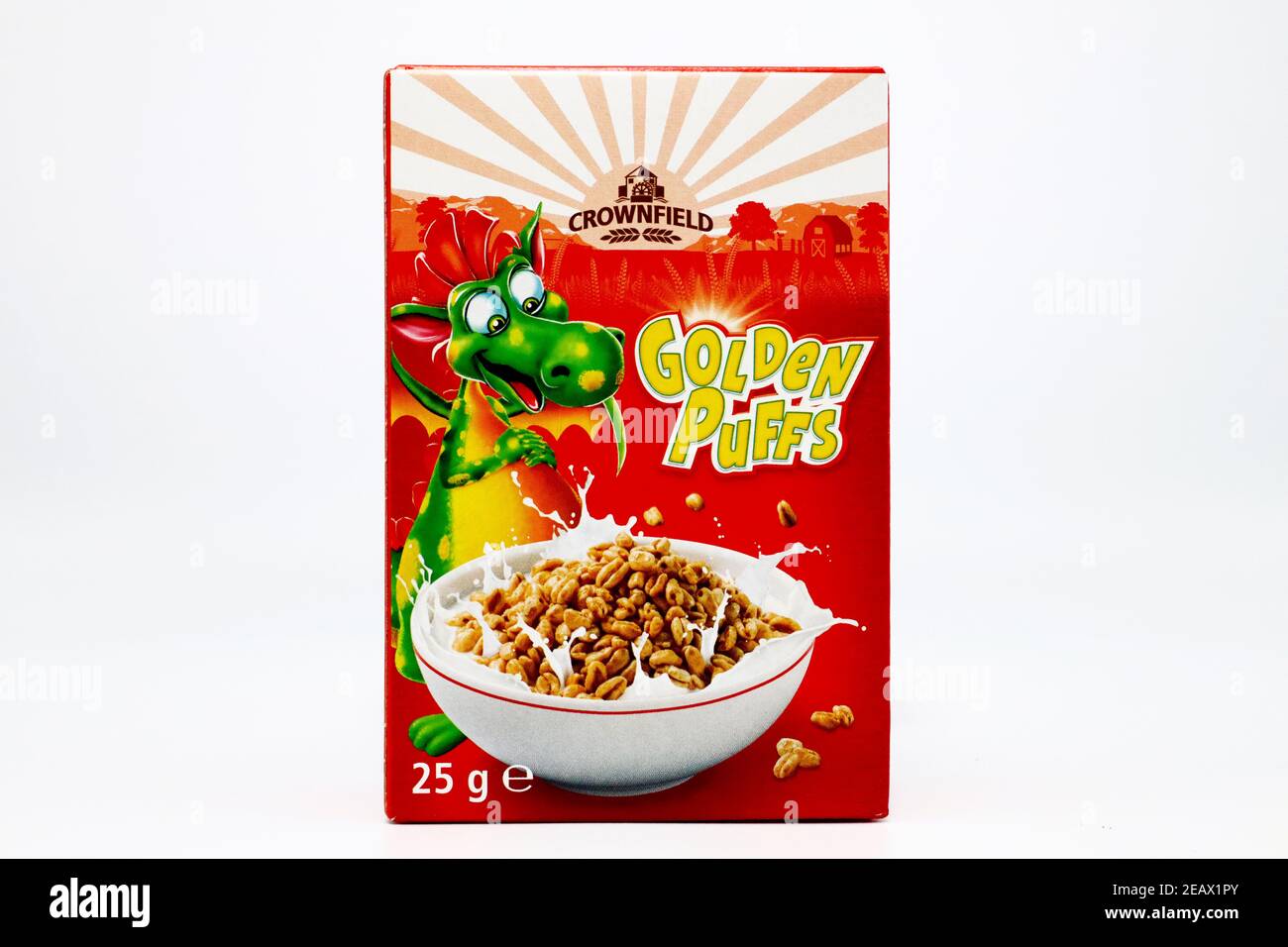 CROWNFIELD Cereals sold by LIDL Supermarket chain Stock Photo
