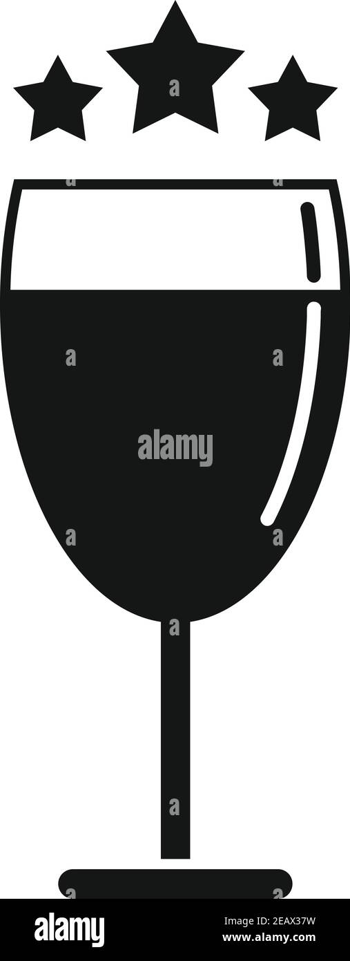 Best wine glass icon, simple style Stock Vector Image & Art - Alamy