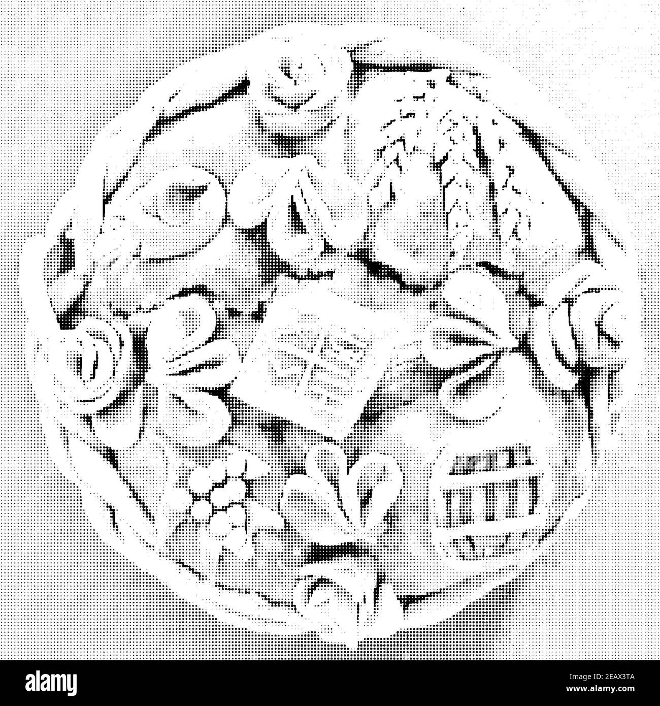 Homemade decorated Serbian slava bread. Illustration Stock Photo - Alamy
