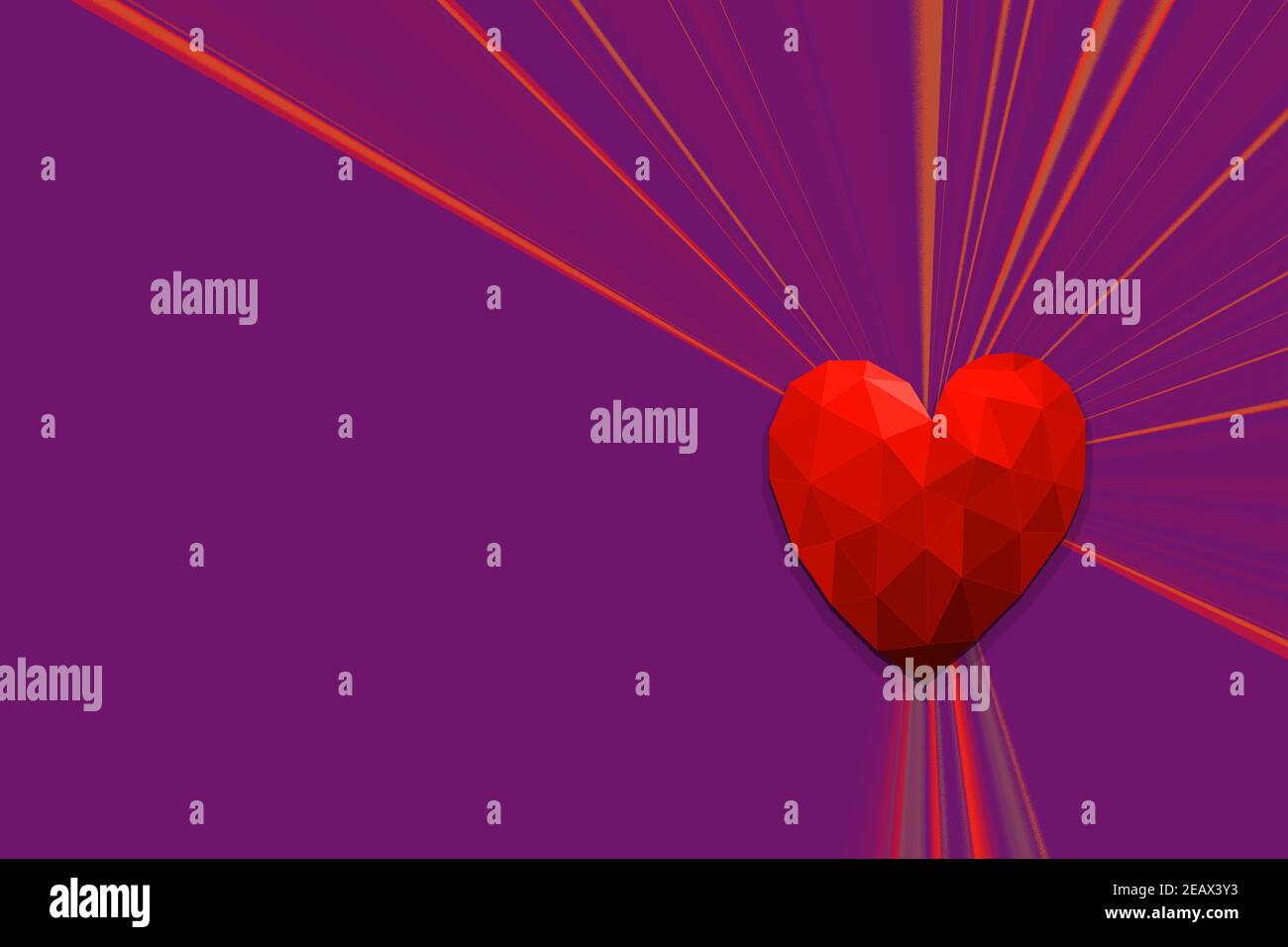 Abstract Valentine's Day poster background with a red heart Stock Photo ...
