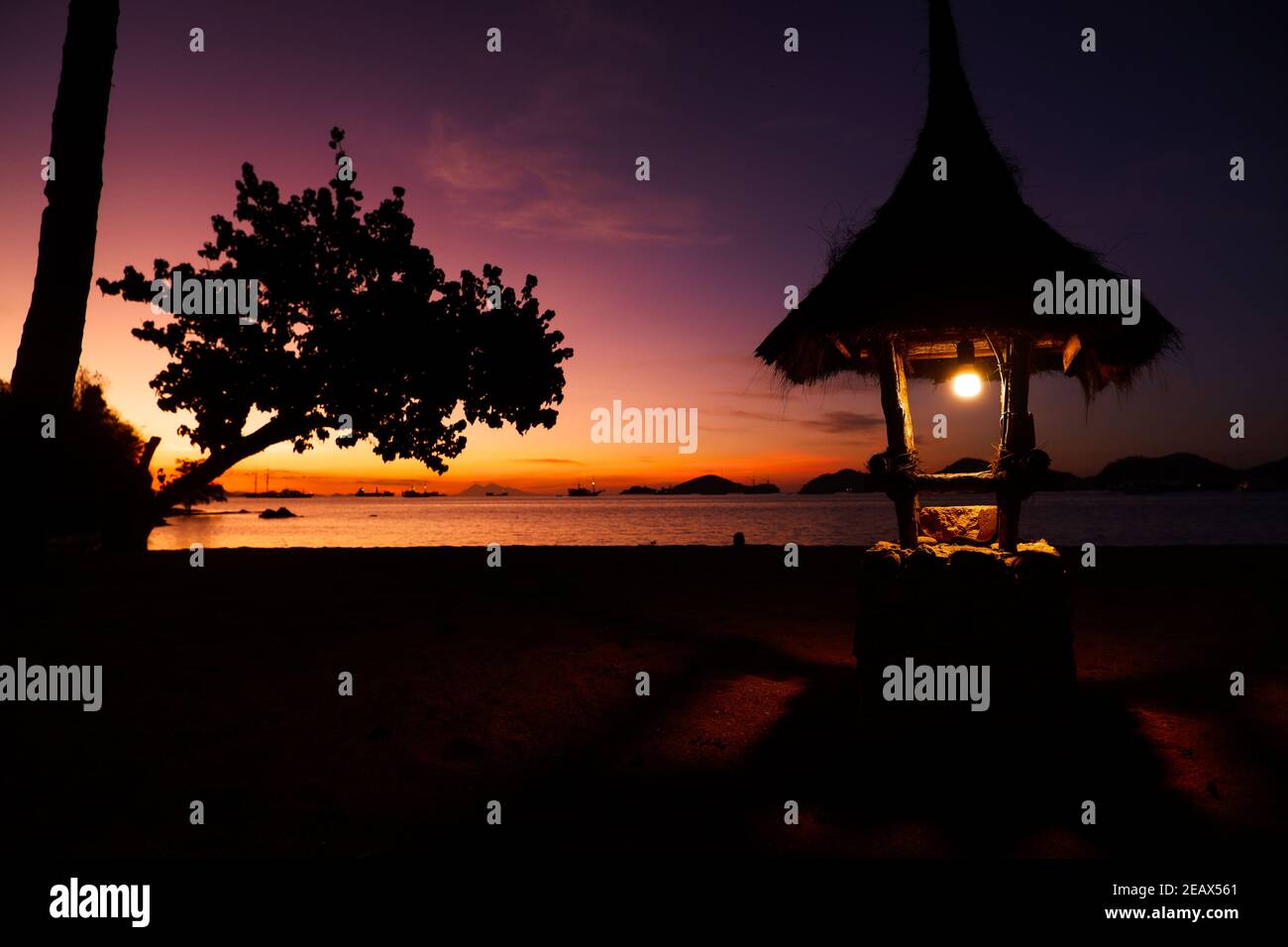 Sunset Labuan Bajo Stock Photo - Alamy