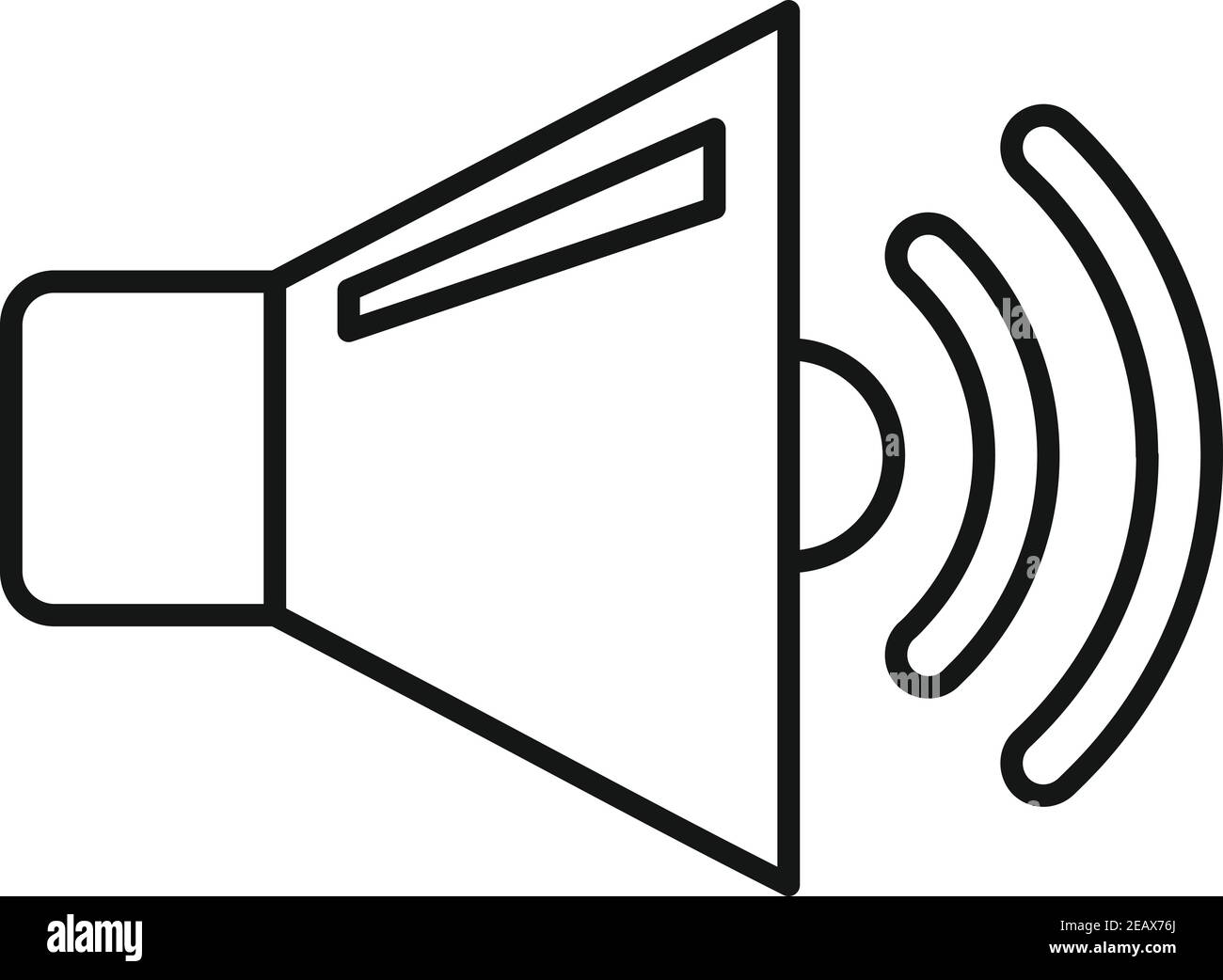 Music speaker icon, outline style Stock Vector Image & Art - Alamy