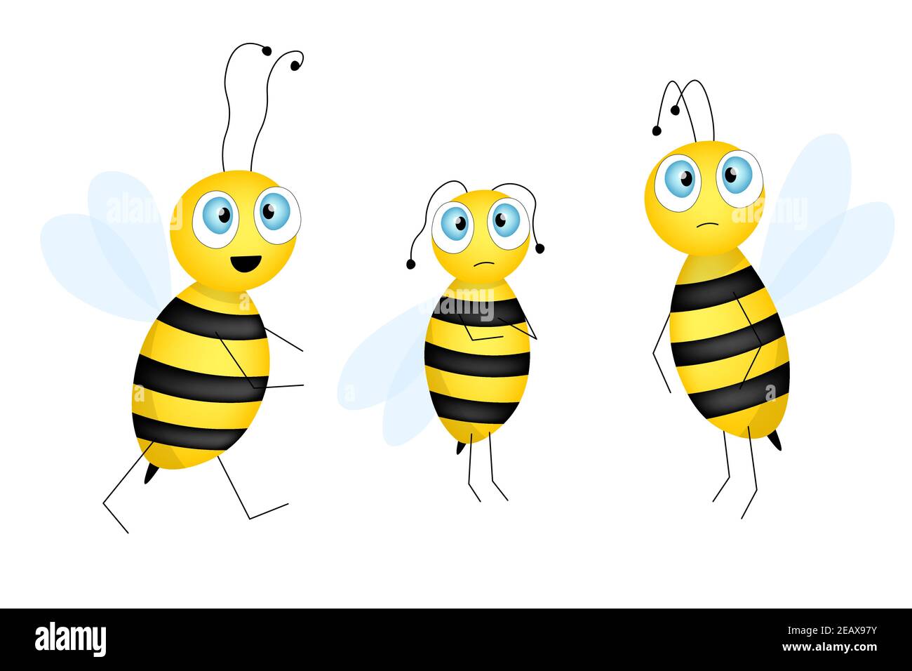 cartoon honey bee vs wasp