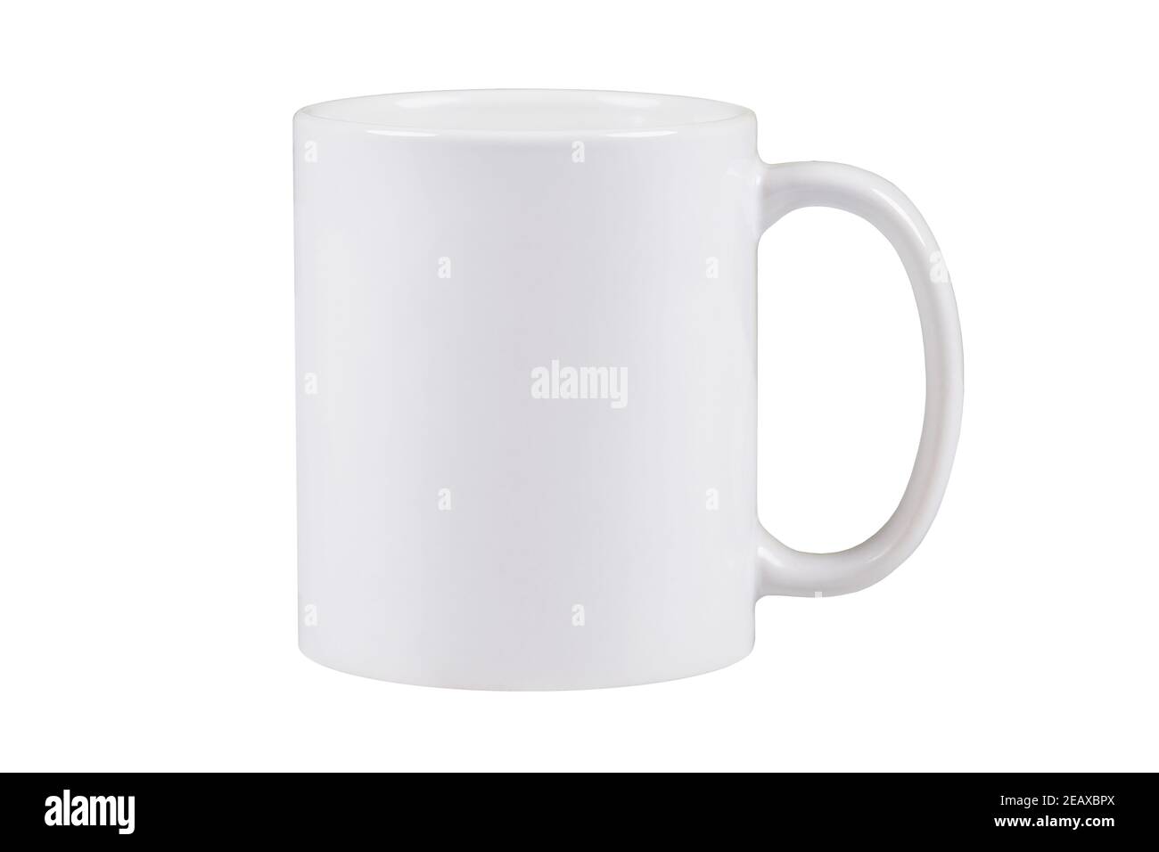 White coffee mug with copy space on white background with clipping path Stock Photo