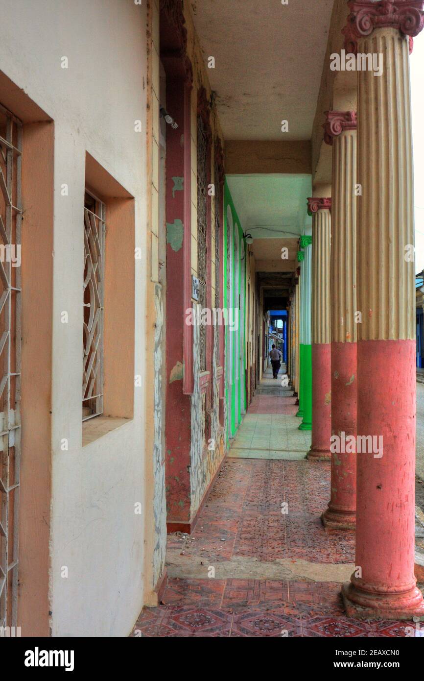 Walkway in Morón in Cuba Stock Photo