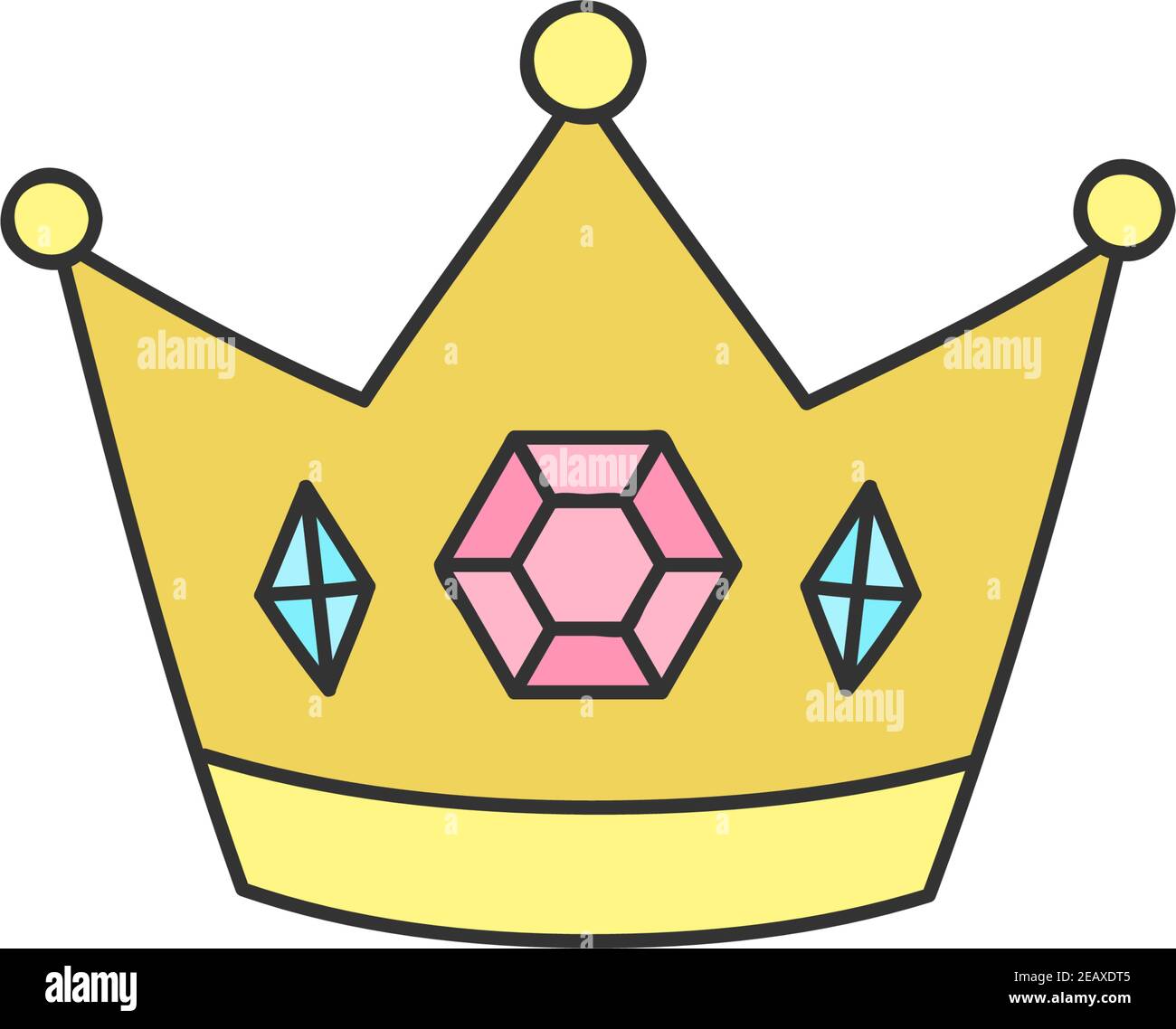 Crown with jewels vector illustration Stock Vector