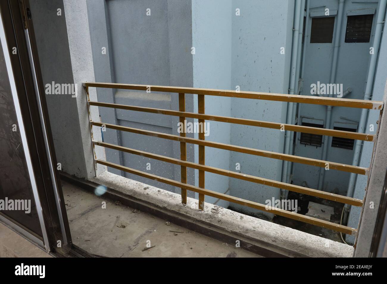 The balcony view of an apartment Stock Photo - Alamy