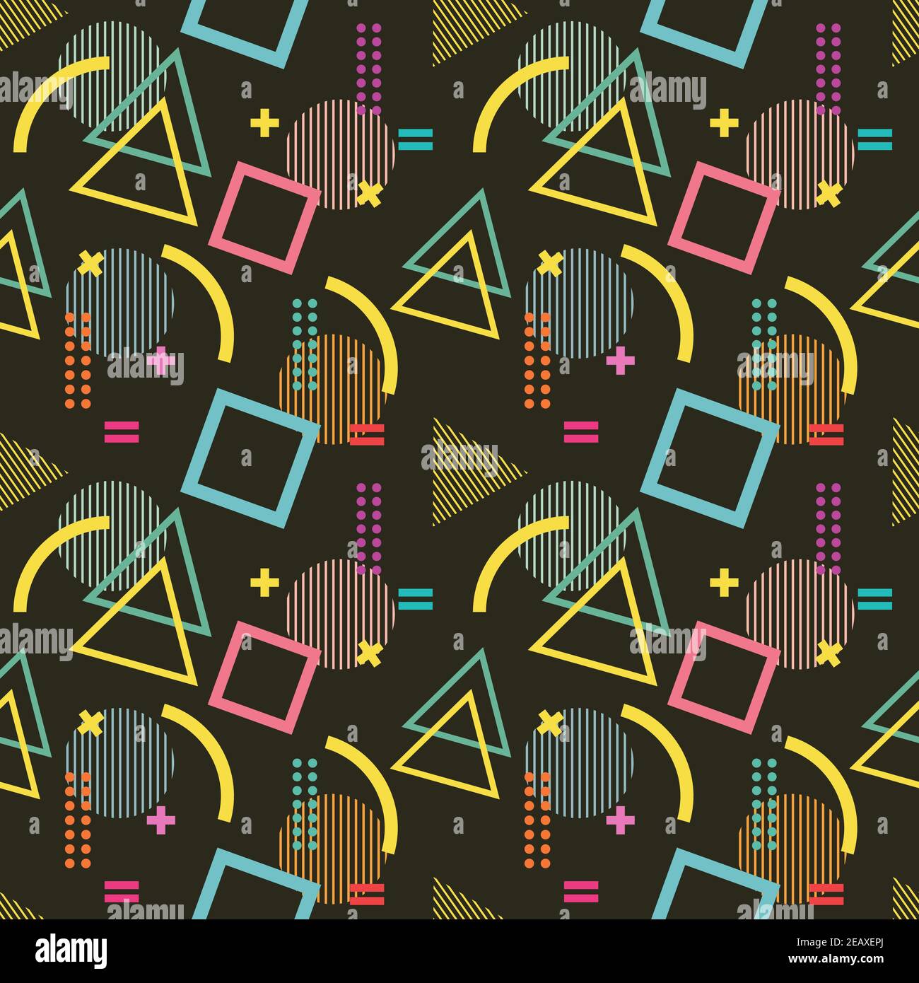 memphis seamless pattern vector illustration Stock Vector