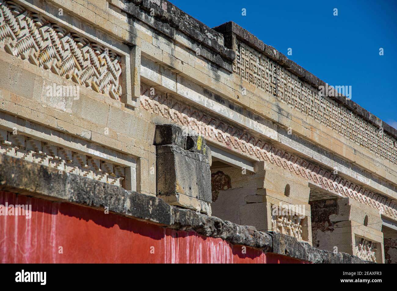 The Zapotec ruins of Mitla, A UNESCO World Heritage Site, in Oaxaca, Mexico Stock Photo