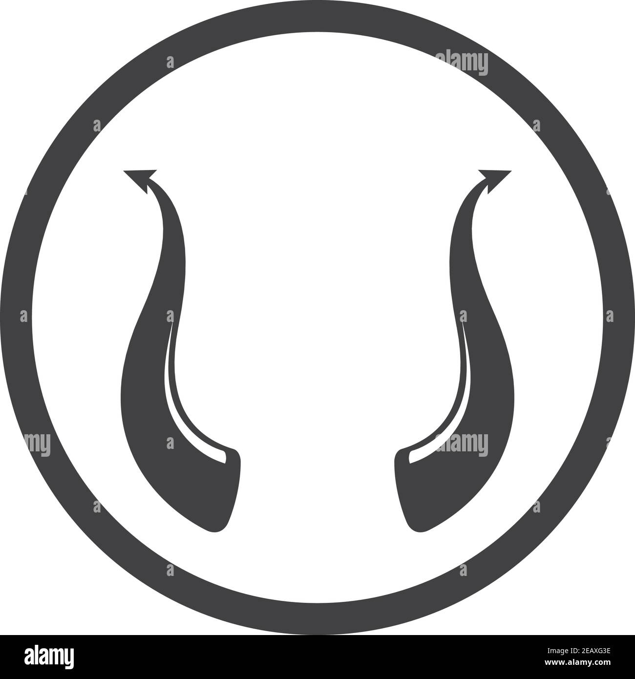 devil horn logo icon vector illustration design template Stock Vector