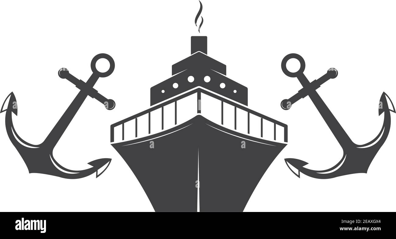 cruise ship Logo Template vector icon illustration design Stock Vector ...