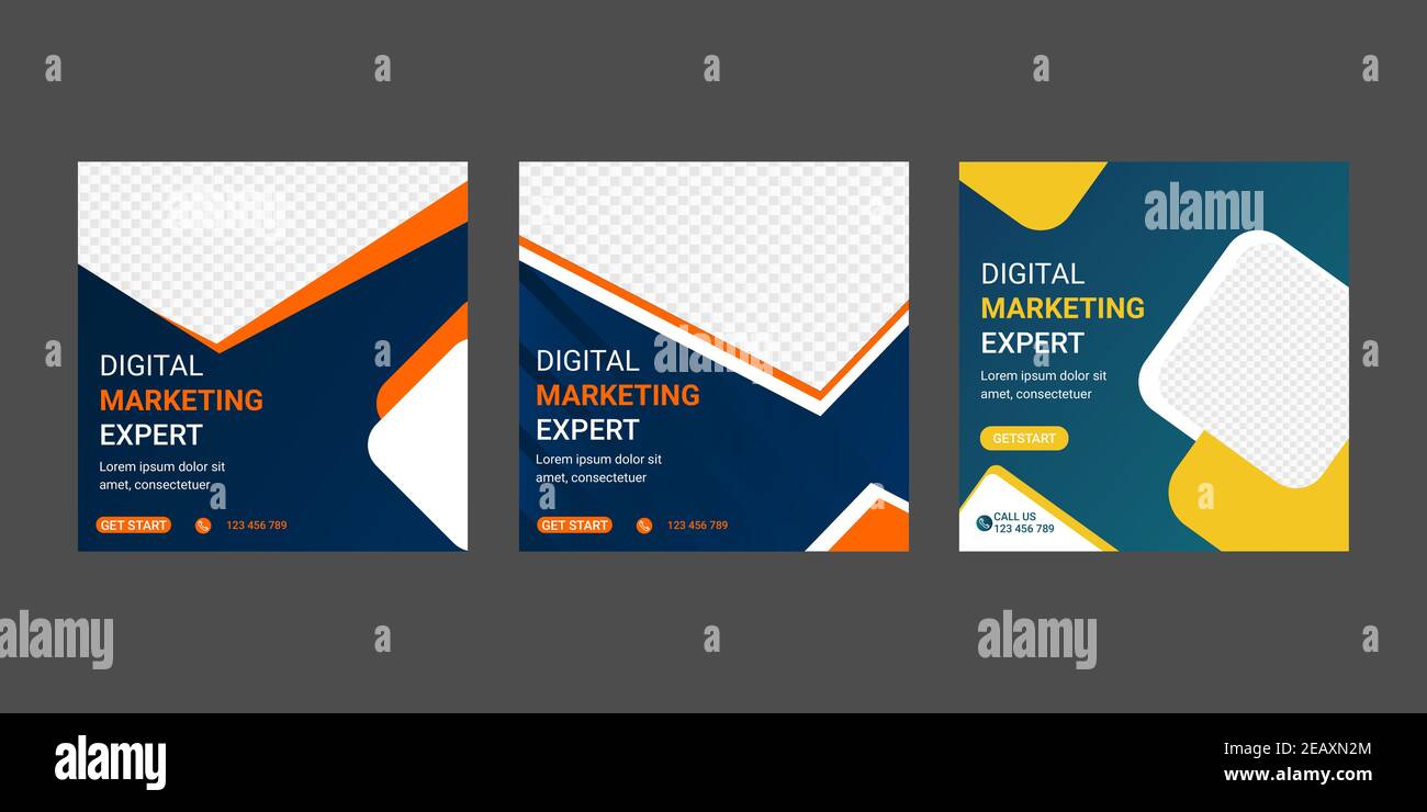 Digital Business Marketing Web Banner For Social Media Post Design. Stock Vector