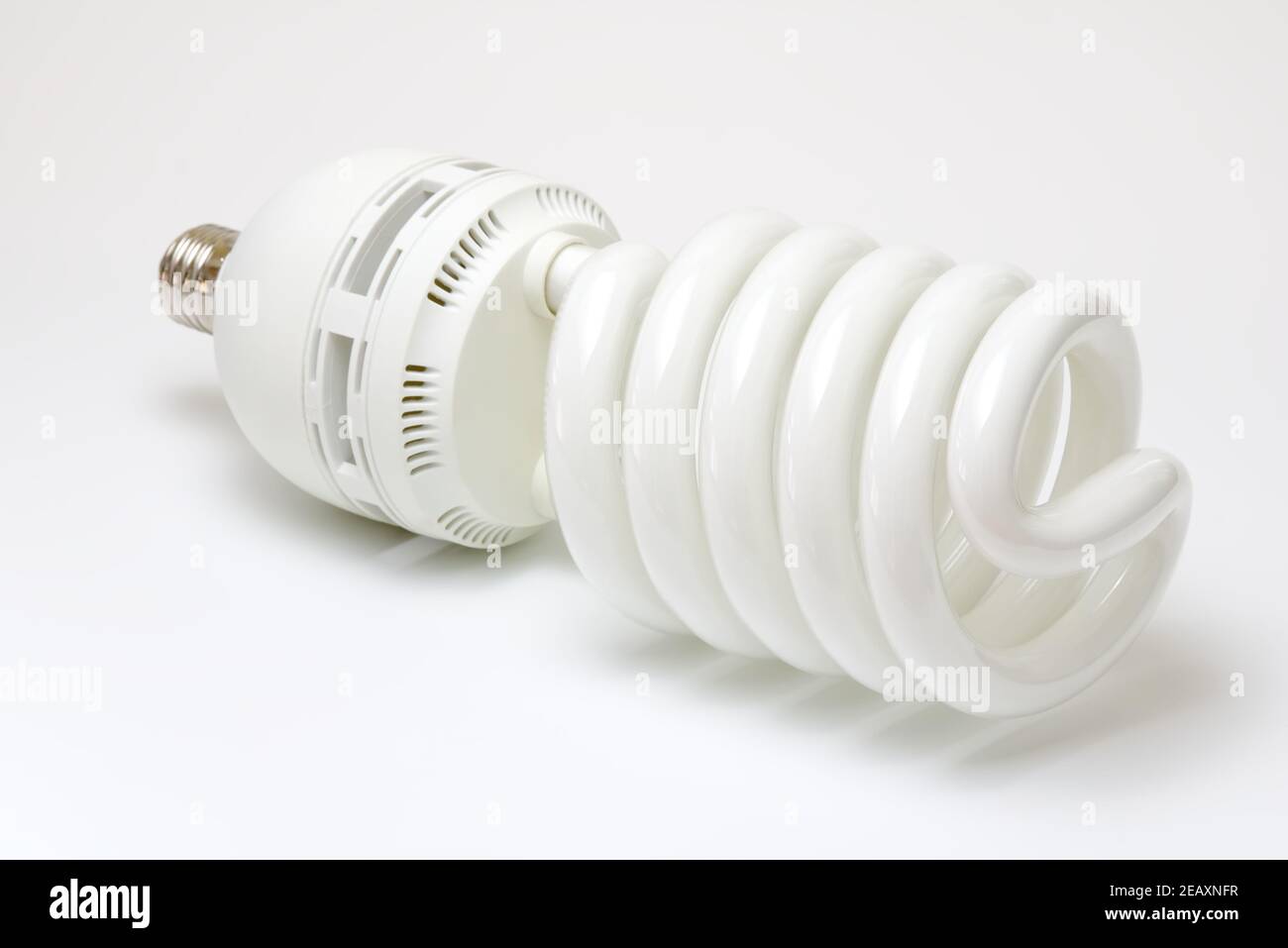 Photo studio spiral light bulb Stock Photo