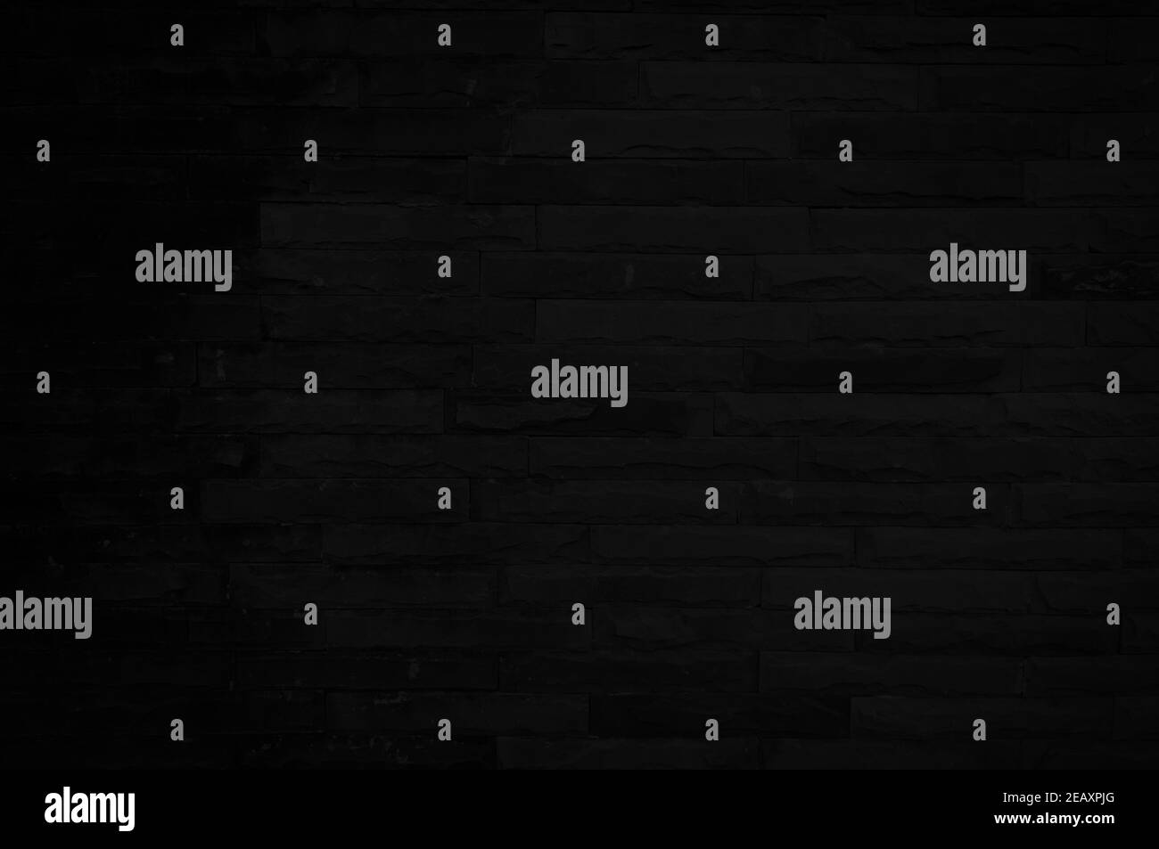 Old black brick wall texture for background with copy space for design ...