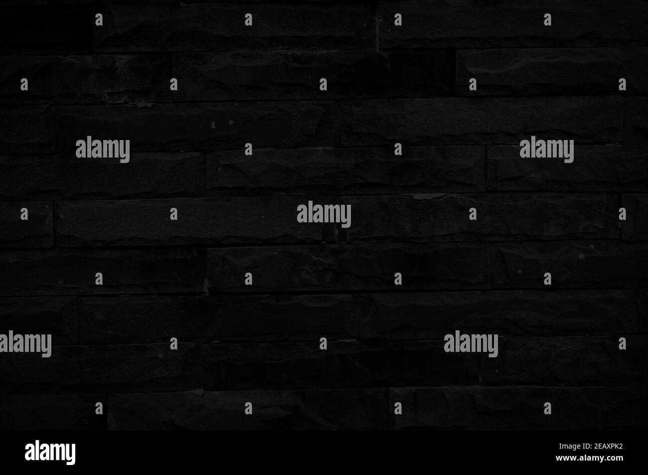 Old black brick wall texture for background with copy space for design ...