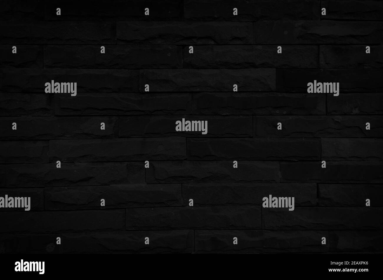 Old black brick wall texture for background with copy space for design ...