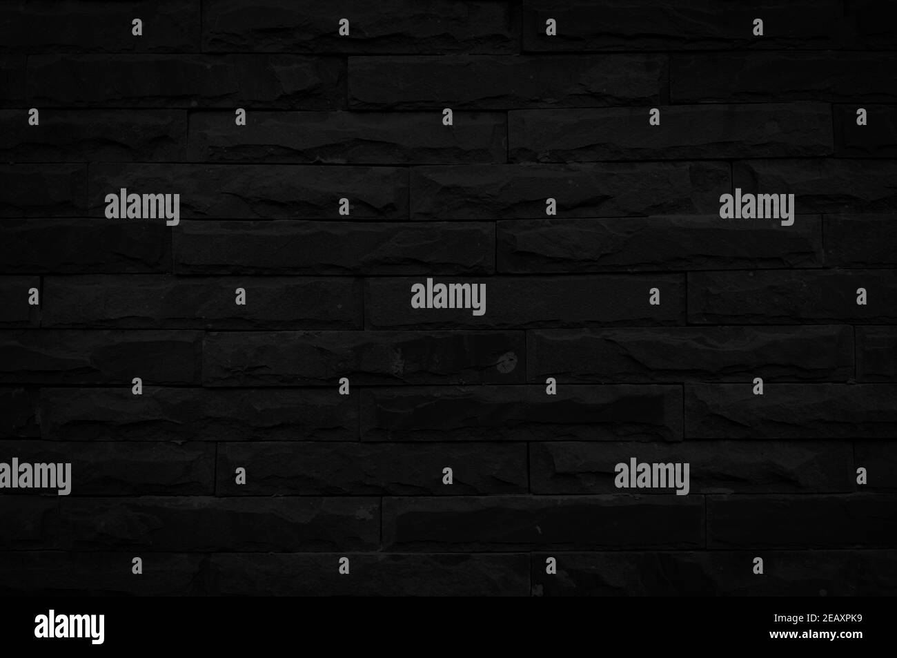 Old black brick wall texture for background with copy space for design ...