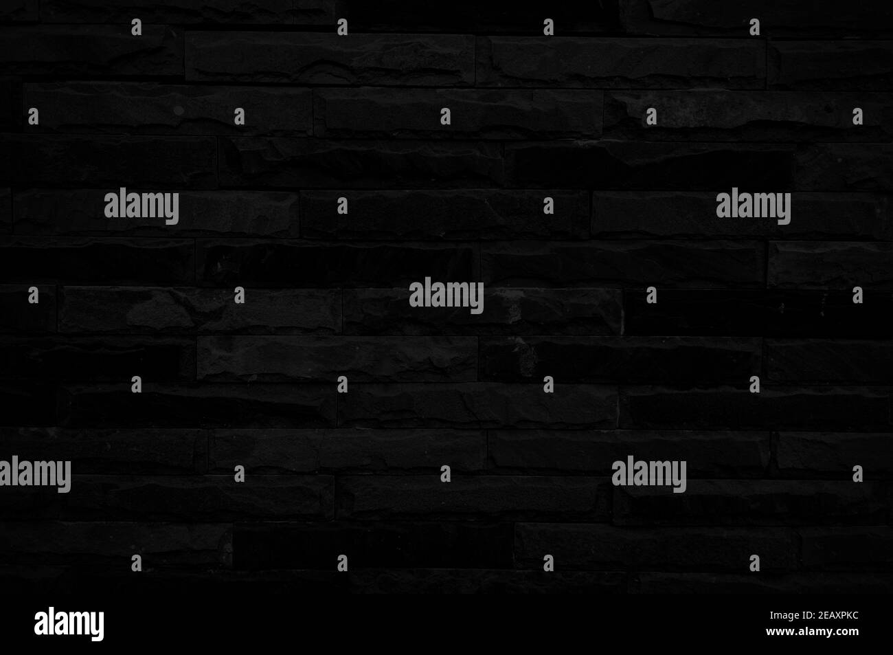 Old black brick wall texture for background with copy space for design ...