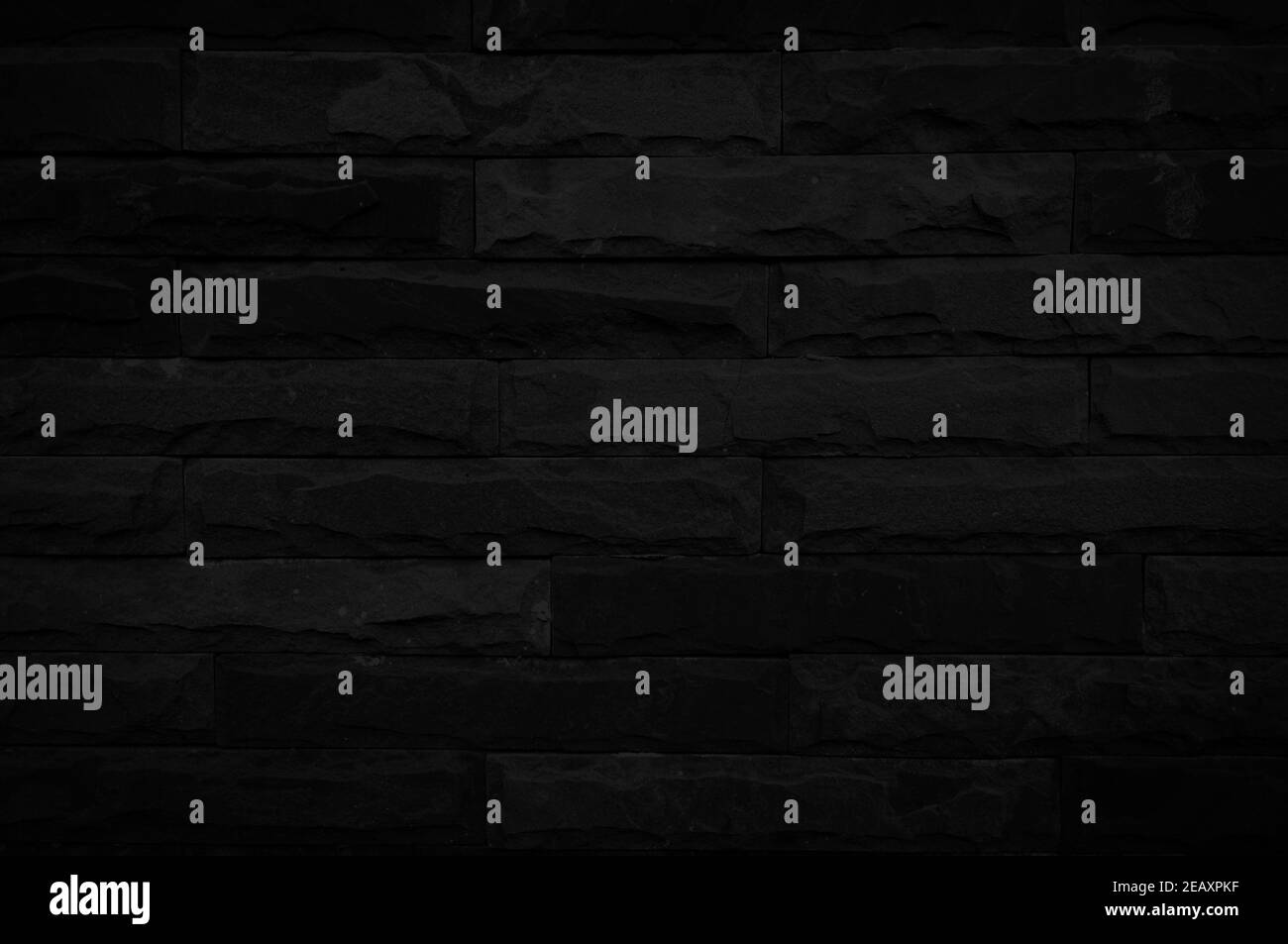 Old black brick wall texture for background with copy space for design ...