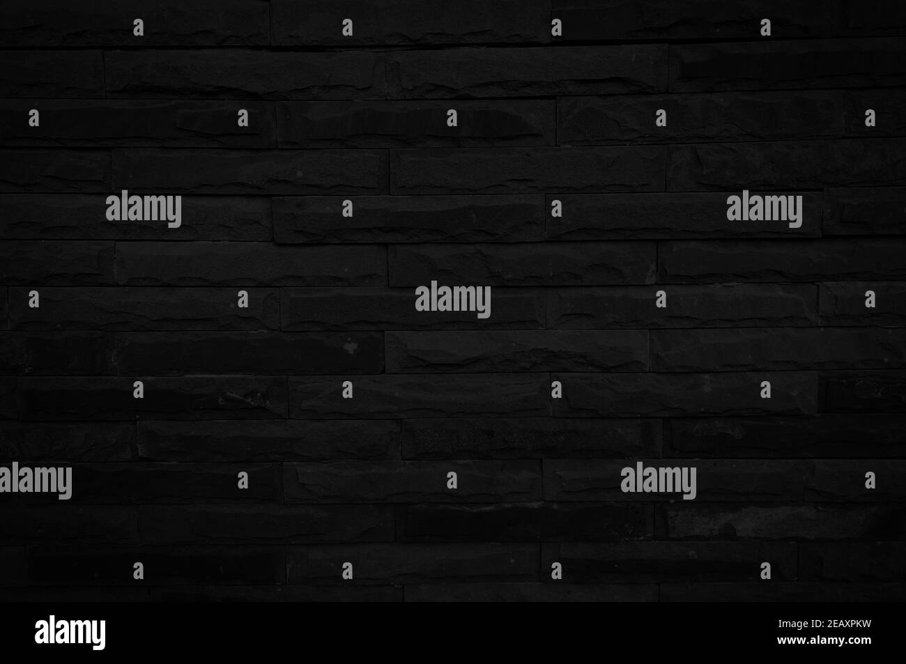 Old black brick wall texture for background with copy space for design ...