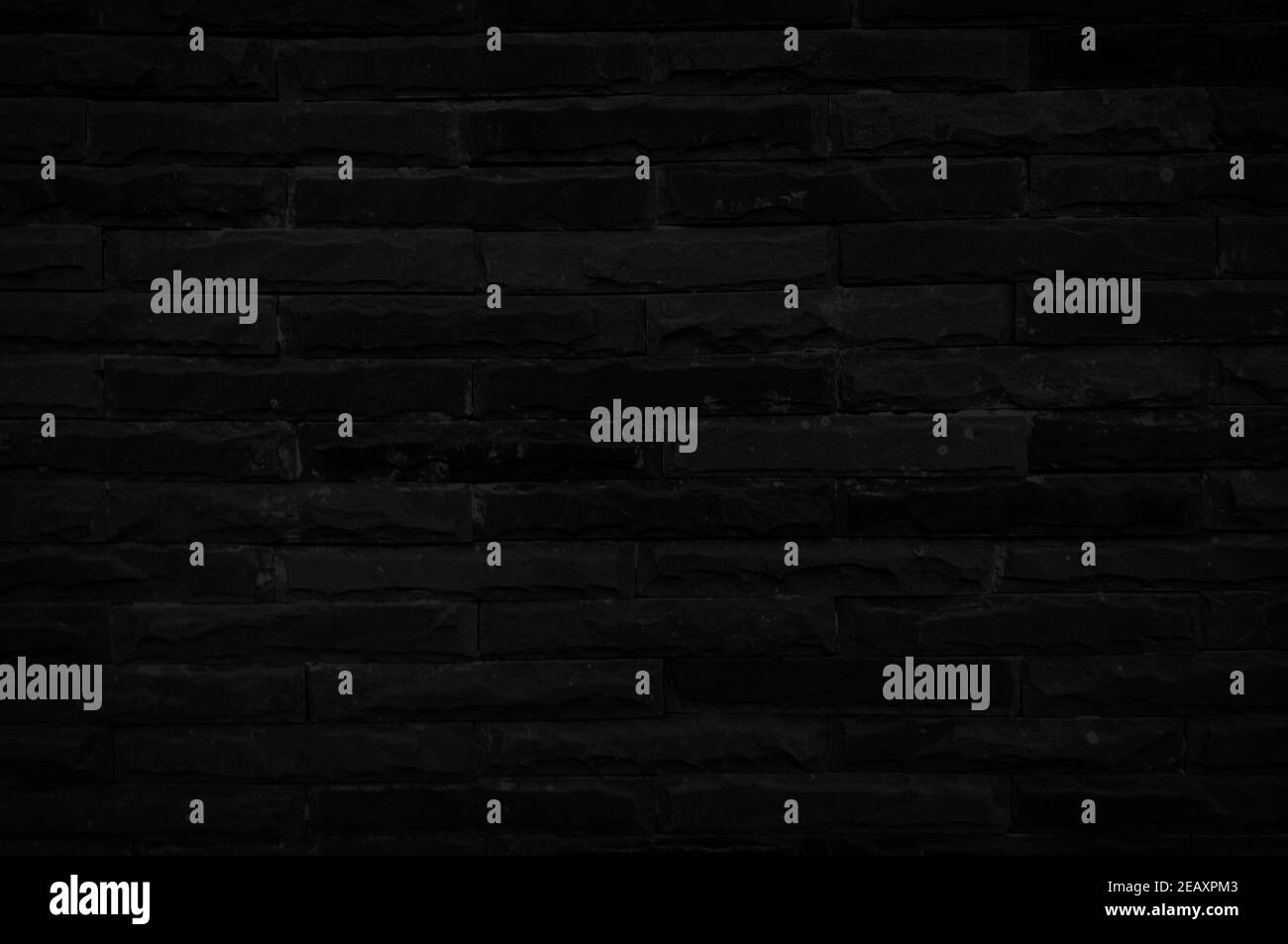 Old black brick wall texture for background with copy space for design ...